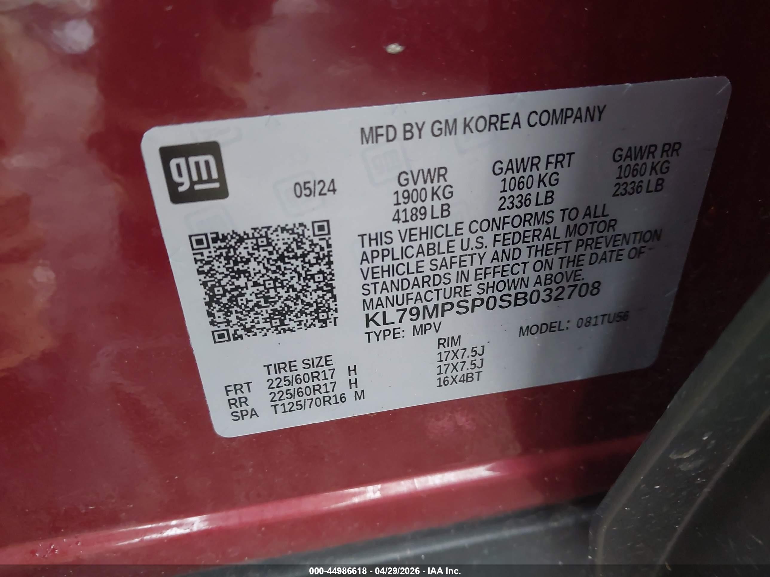2025 Chevrolet Trailblazer Fwd Lt Red vin: KL79MPSP0SB032708