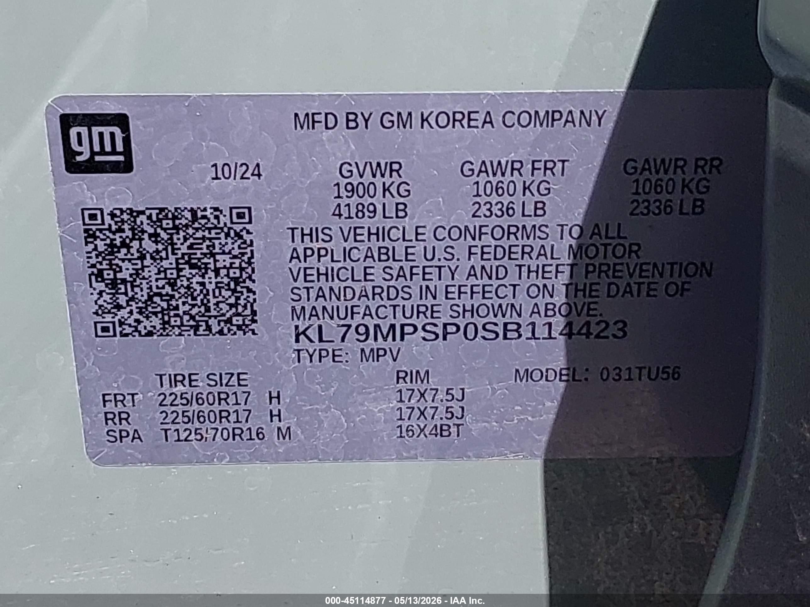 2025 Chevrolet Trailblazer Fwd Lt Green vin: KL79MPSP0SB114423