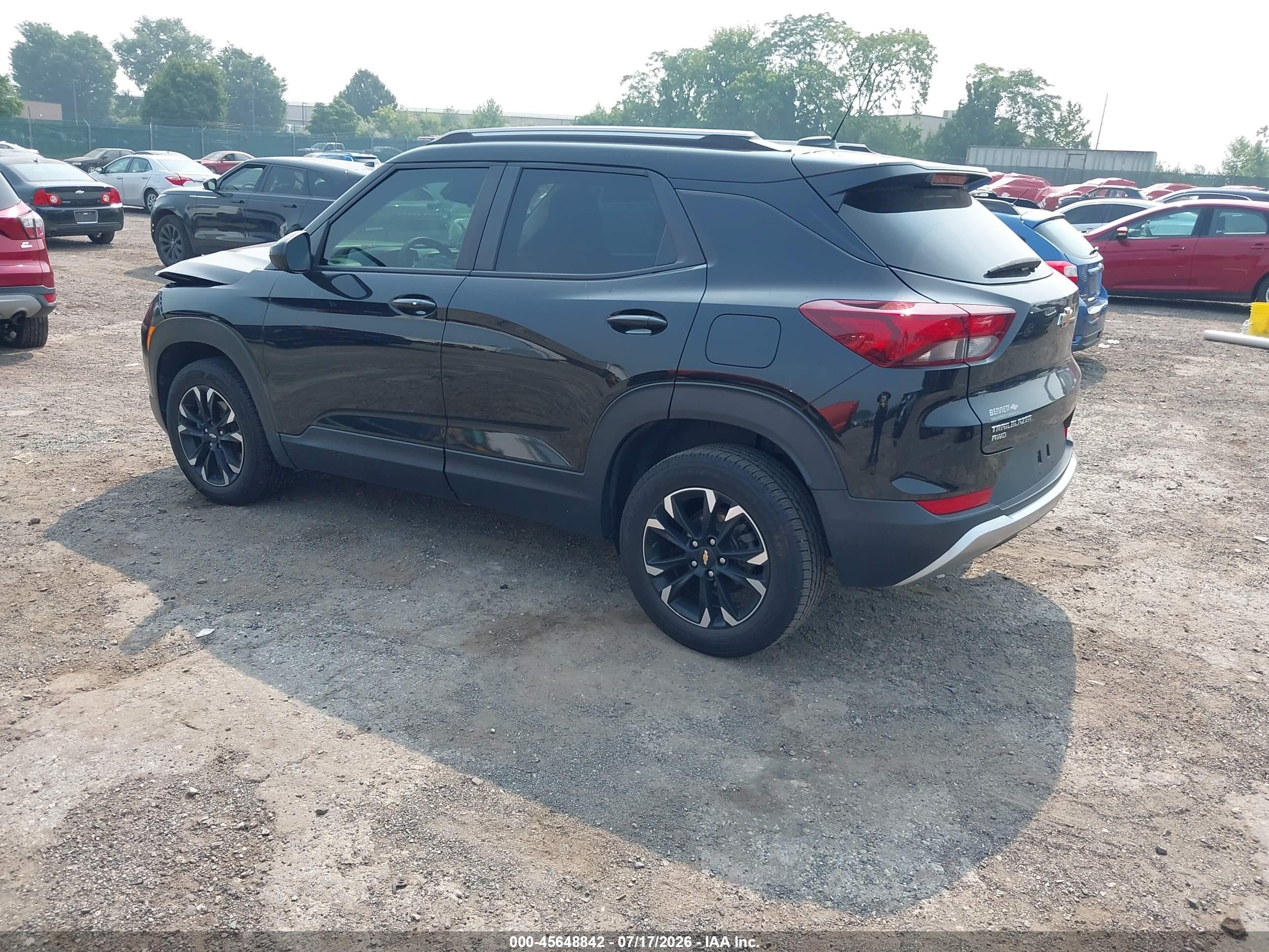 2022 Chevrolet Trailblazer Awd Lt Black vin: KL79MRSL4NB030179
