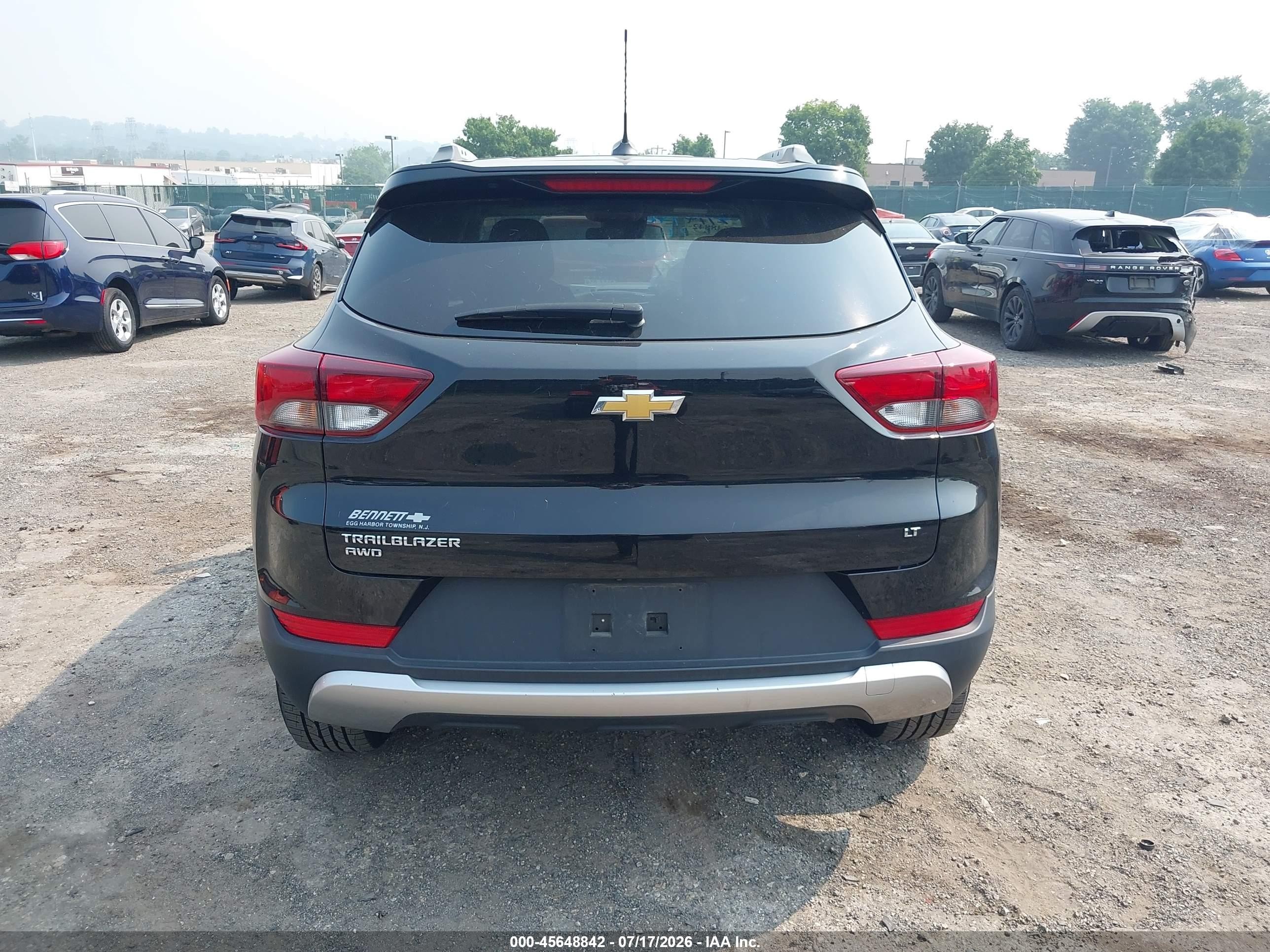 2022 Chevrolet Trailblazer Awd Lt Black vin: KL79MRSL4NB030179