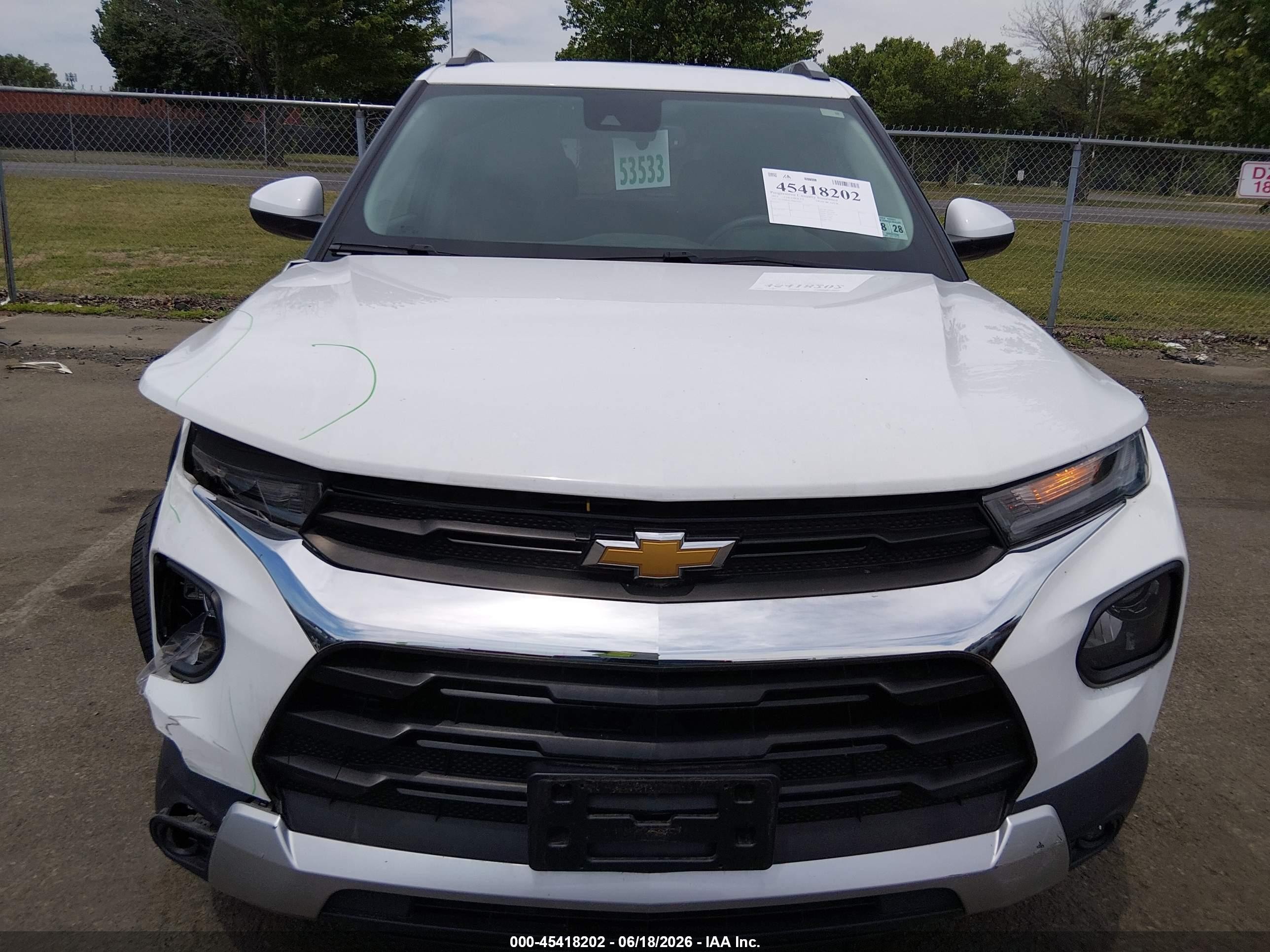 2023 Chevrolet Trailblazer Awd Lt Белый vin: KL79MRSL4PB079207
