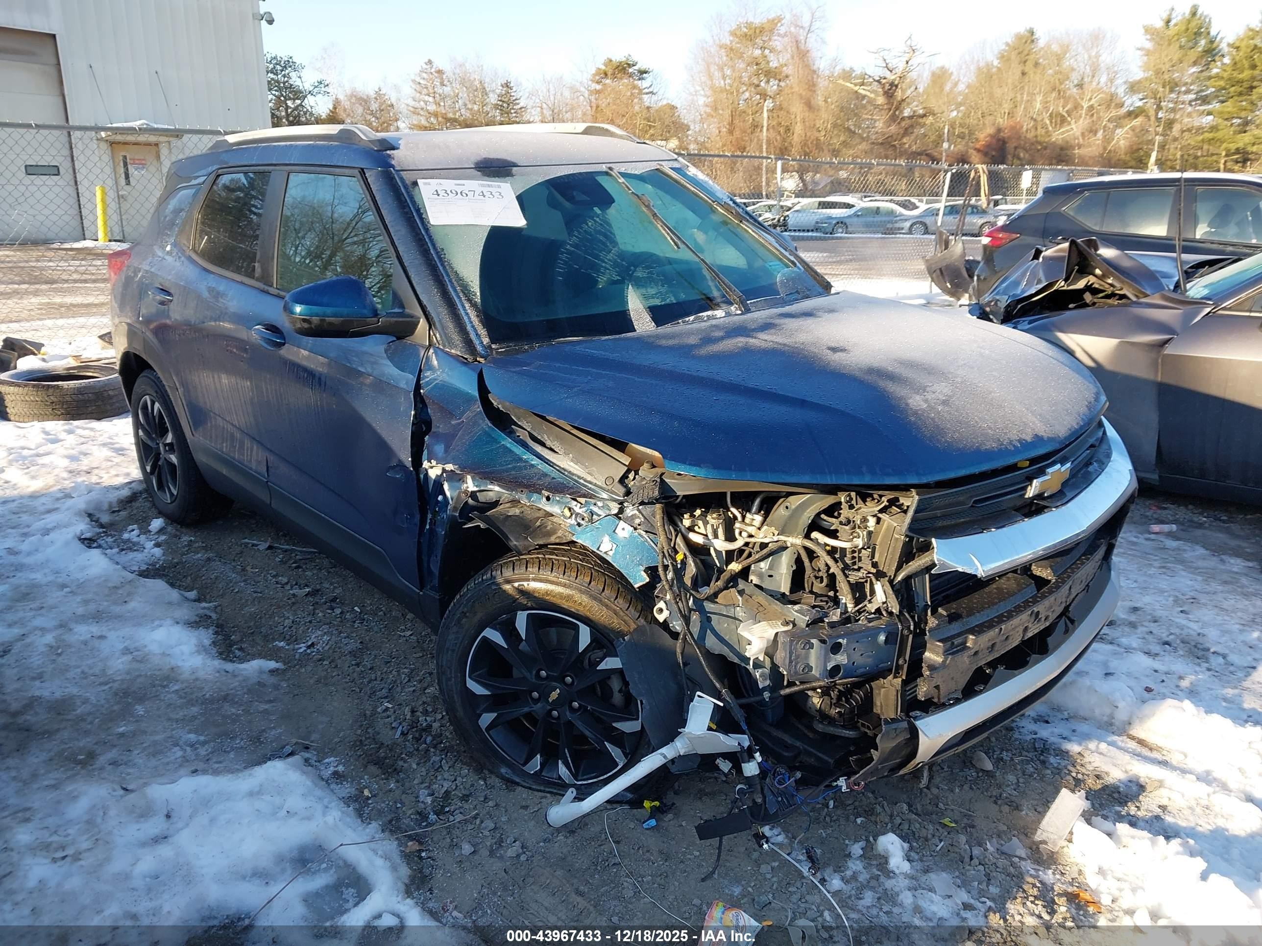 2021 Chevrolet Trailblazer Awd Lt Blue vin: KL79MRSL5MB009386