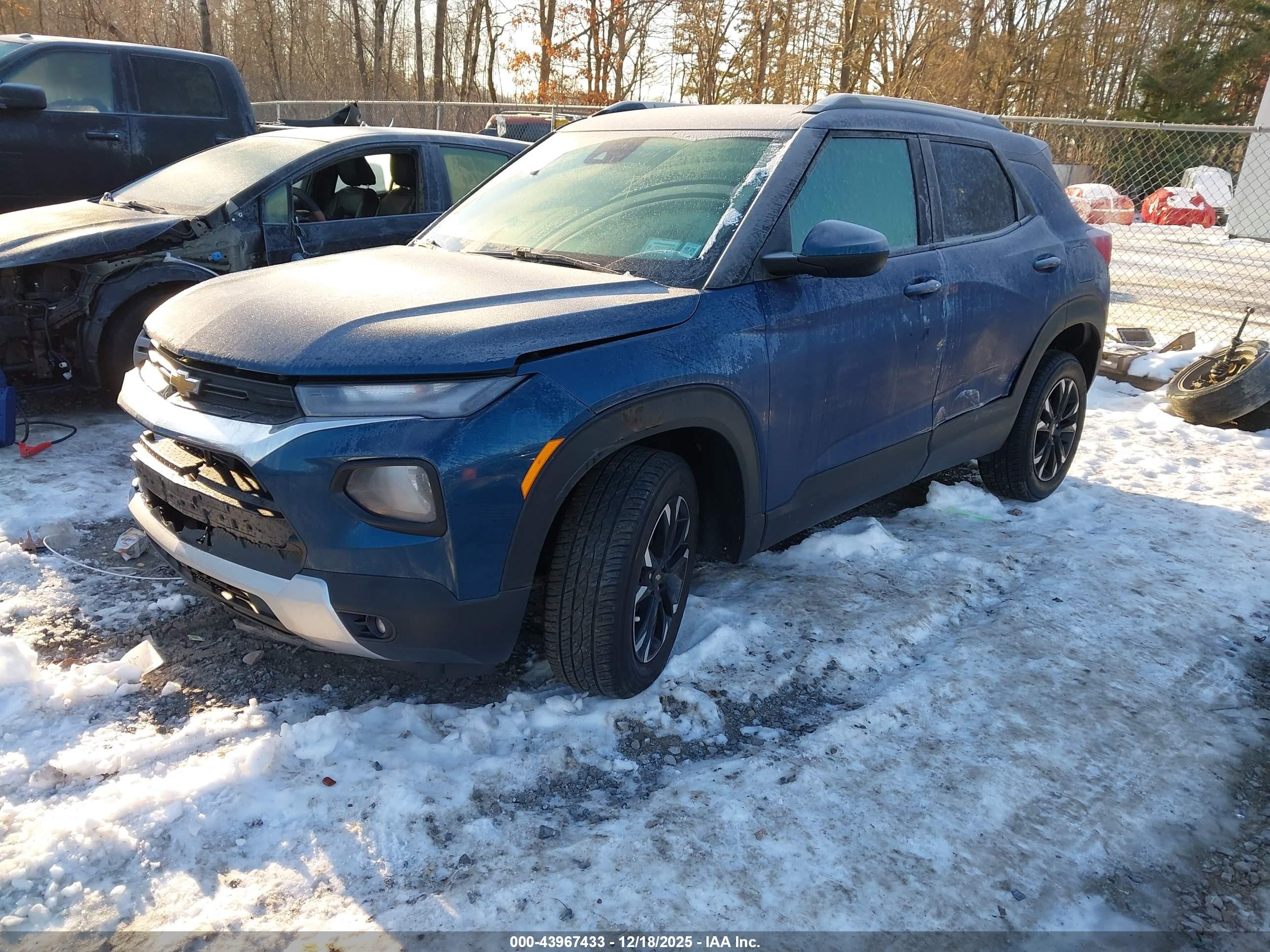 2021 Chevrolet Trailblazer Awd Lt Blue vin: KL79MRSL5MB009386
