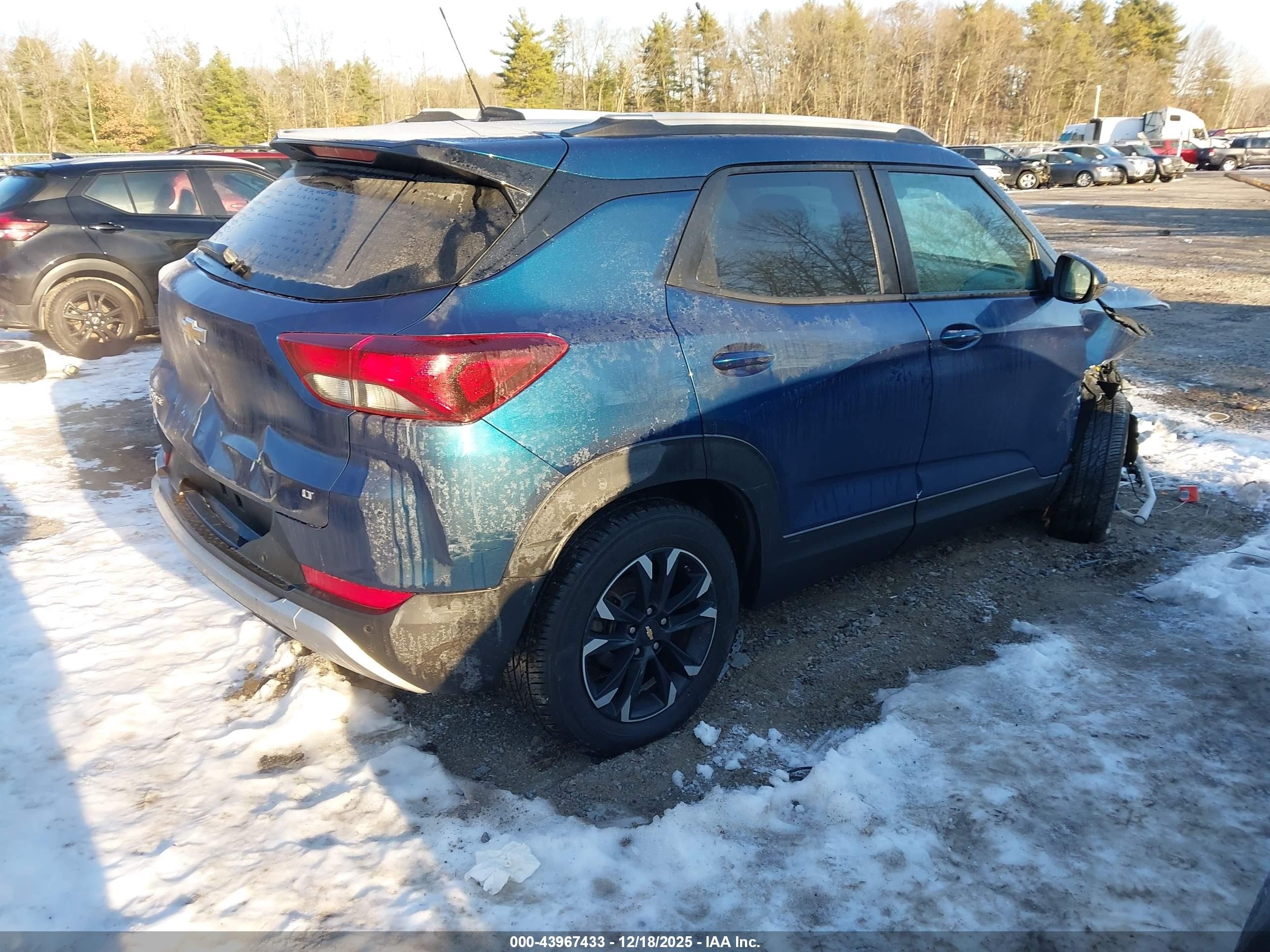 2021 Chevrolet Trailblazer Awd Lt Blue vin: KL79MRSL5MB009386