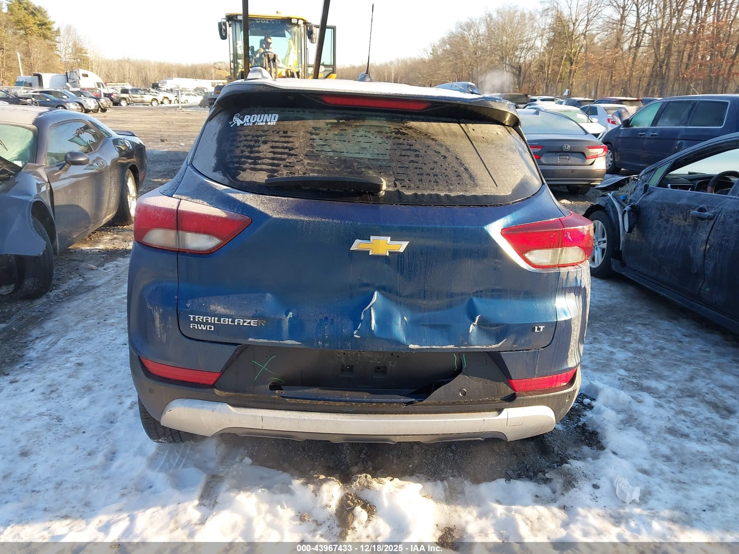 2021 Chevrolet Trailblazer Awd Lt Blue vin: KL79MRSL5MB009386