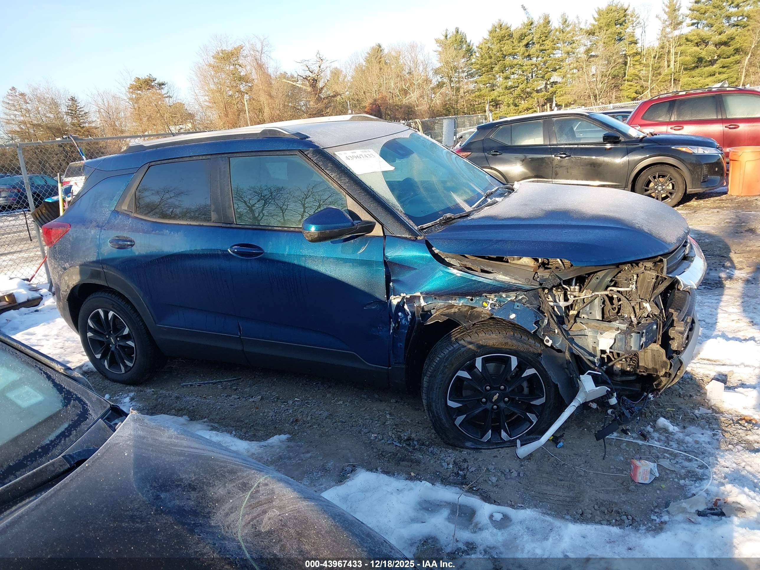 2021 Chevrolet Trailblazer Awd Lt Blue vin: KL79MRSL5MB009386