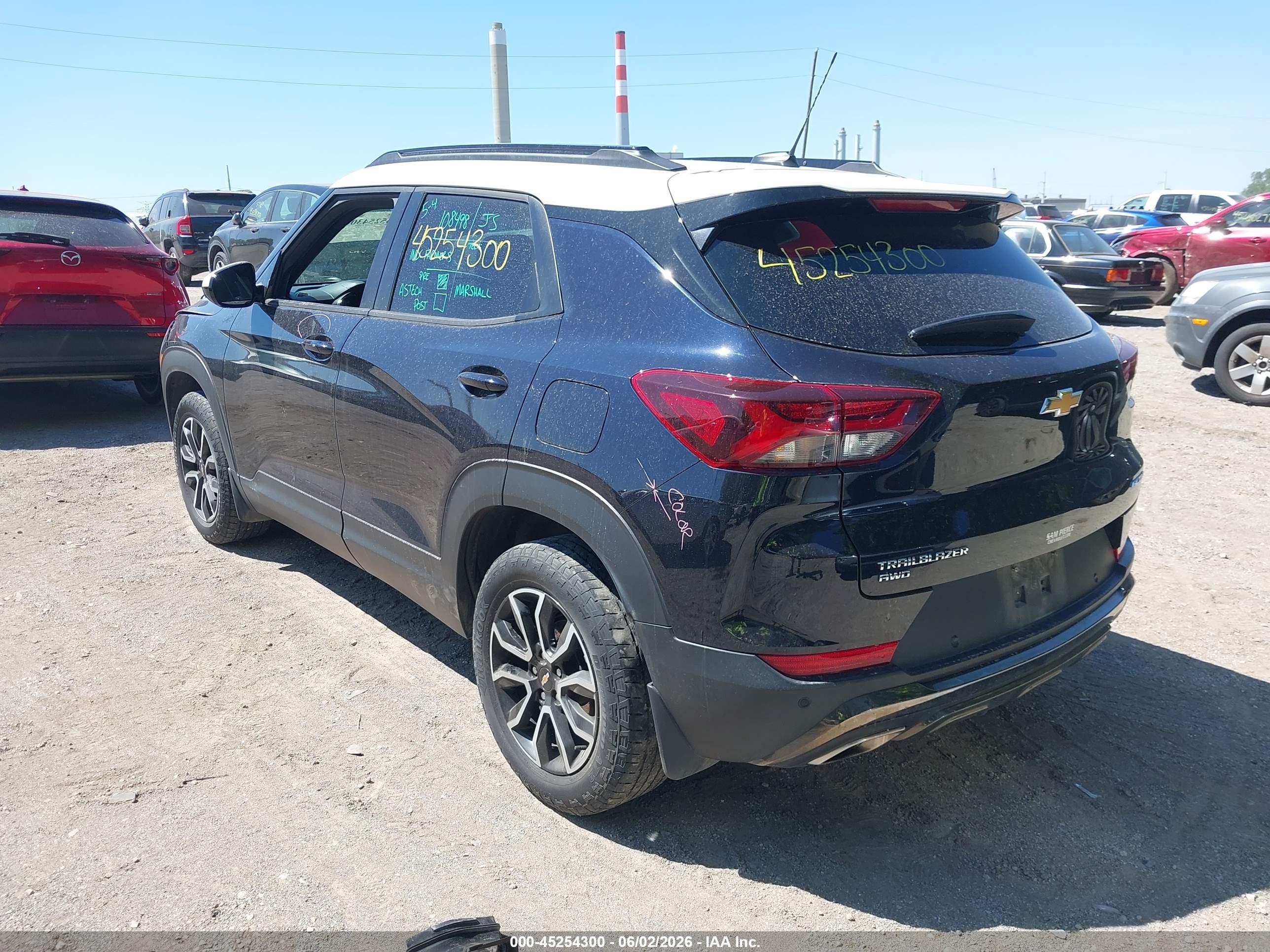 2021 Chevrolet Trailblazer Awd Activ Dark Blue vin: KL79MSSL2MB074395