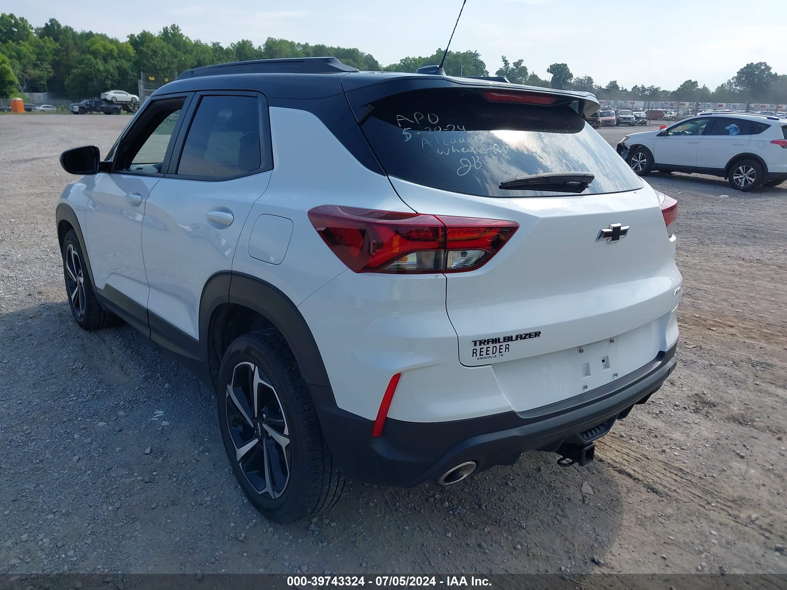 2023 Chevrolet Trailblazer Fwd Rs White vin: KL79MTSL3PB067448