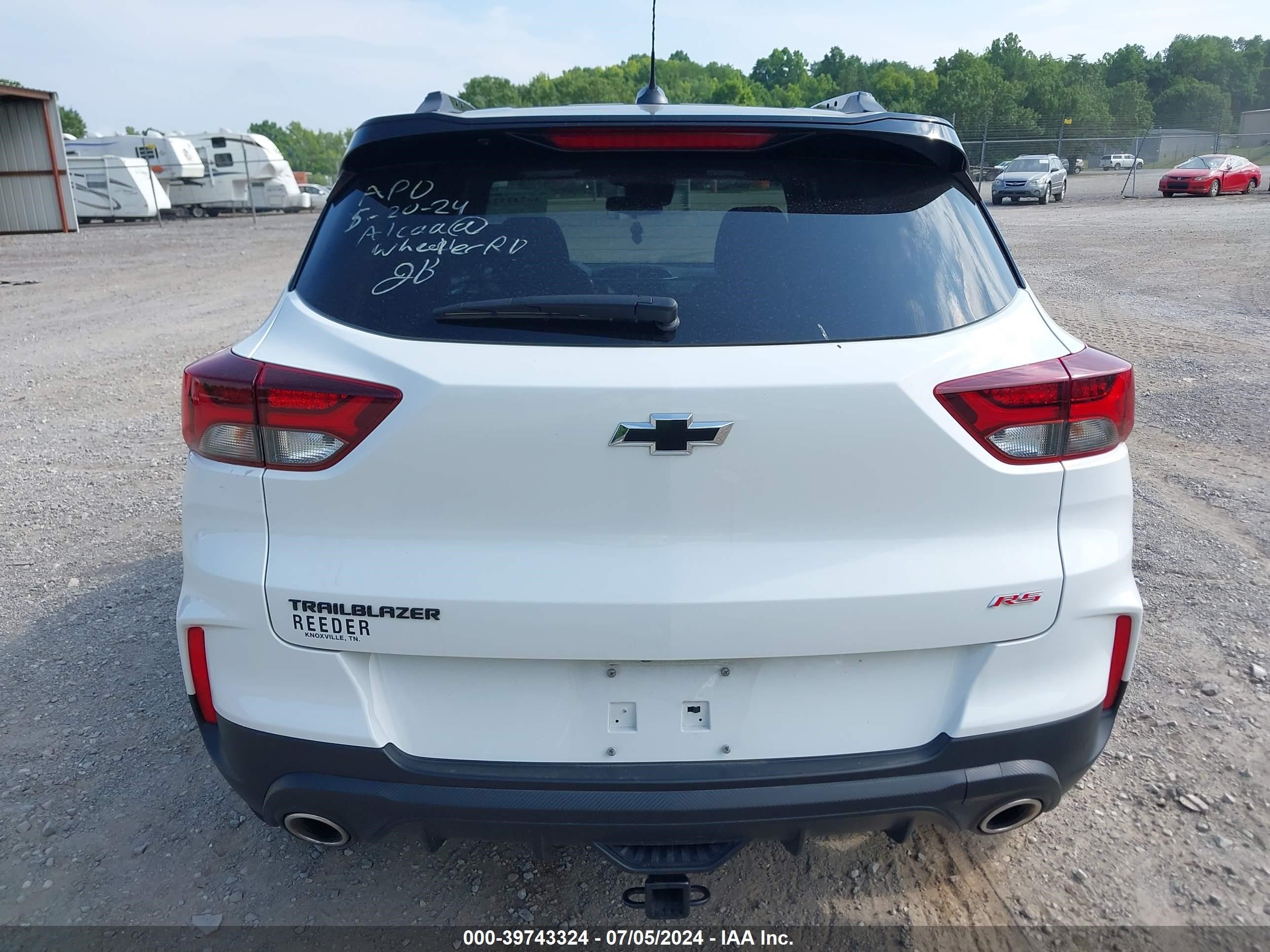 2023 Chevrolet Trailblazer Fwd Rs White vin: KL79MTSL3PB067448