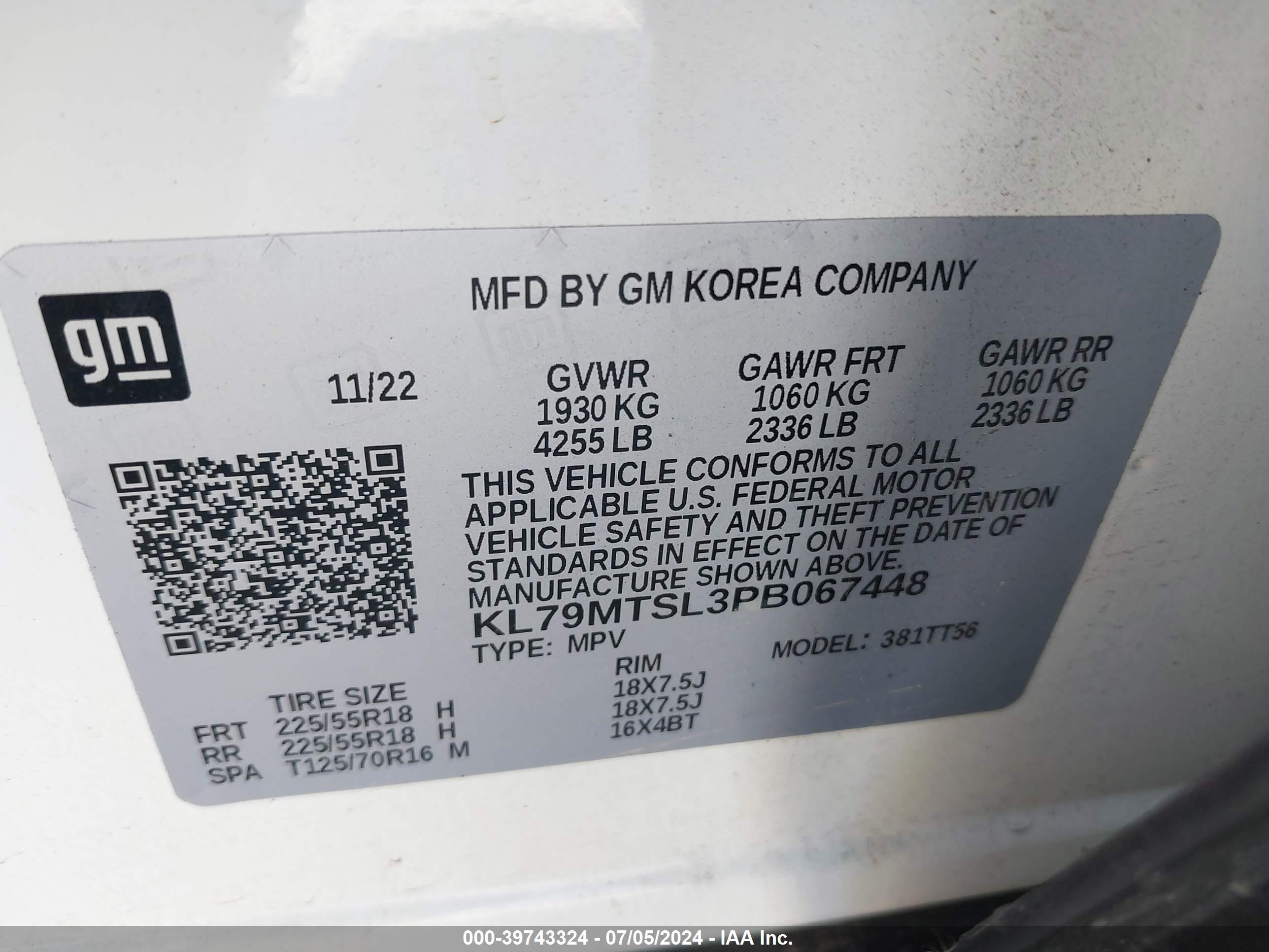 2023 Chevrolet Trailblazer Fwd Rs White vin: KL79MTSL3PB067448