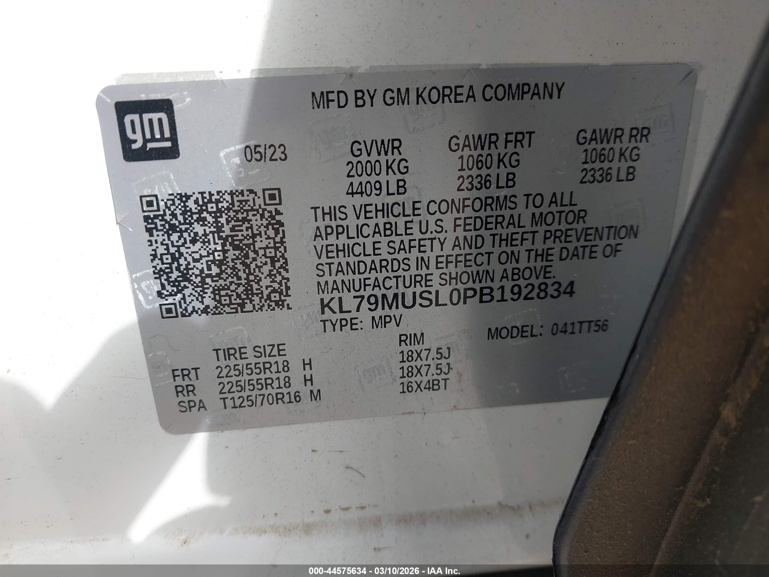 2023 Chevrolet Trailblazer Awd Rs White vin: KL79MUSL0PB192834