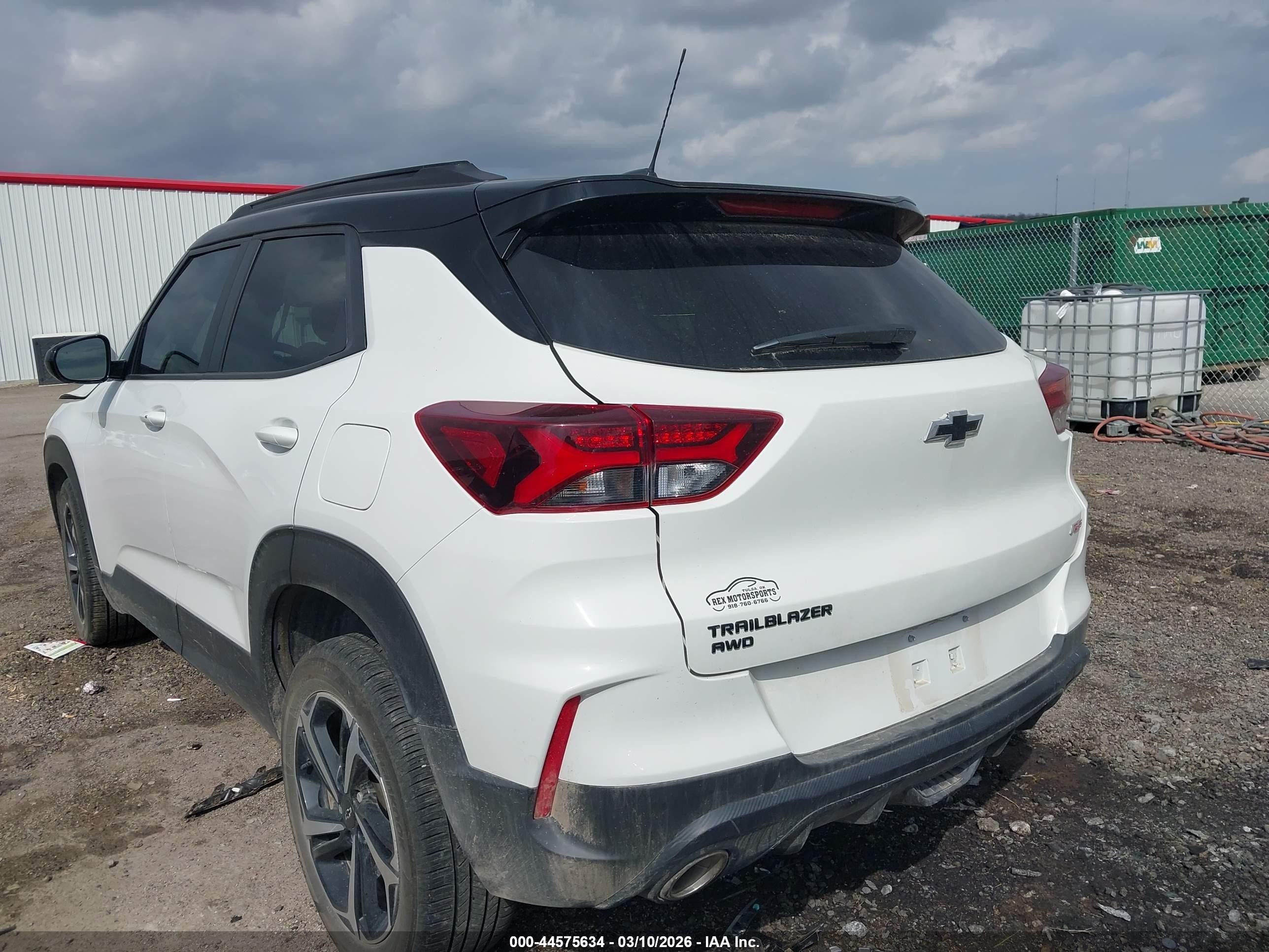 2023 Chevrolet Trailblazer Awd Rs White vin: KL79MUSL0PB192834