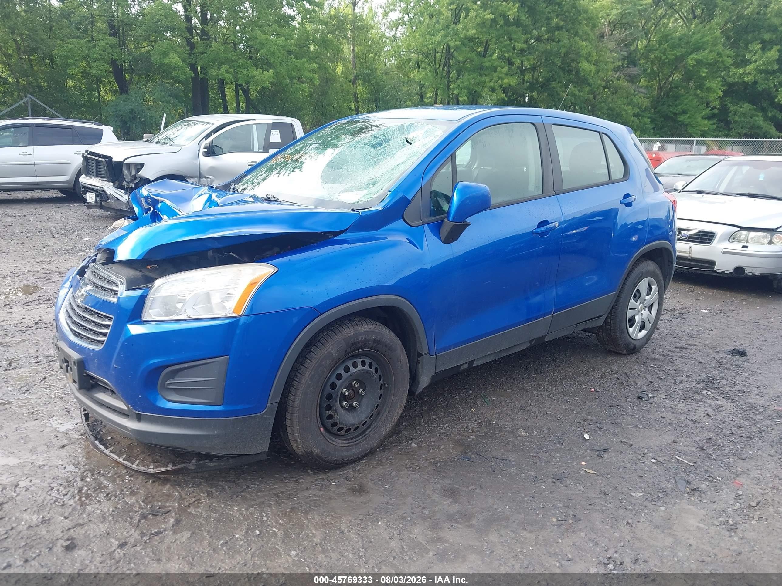 2015 Chevrolet Trax 1ls Blue vin: KL7CJKSB0FB082925