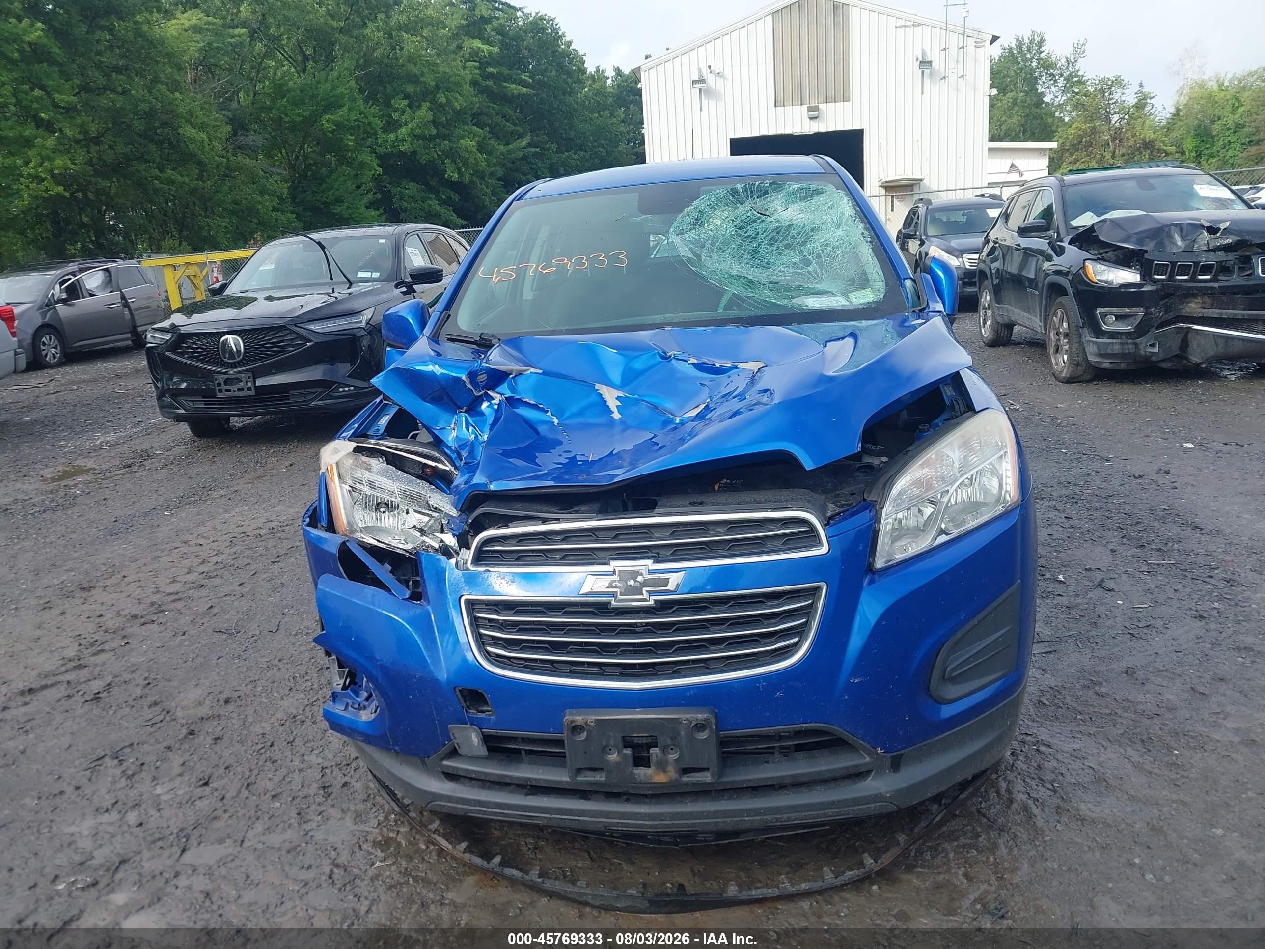 2015 Chevrolet Trax 1ls Blue vin: KL7CJKSB0FB082925
