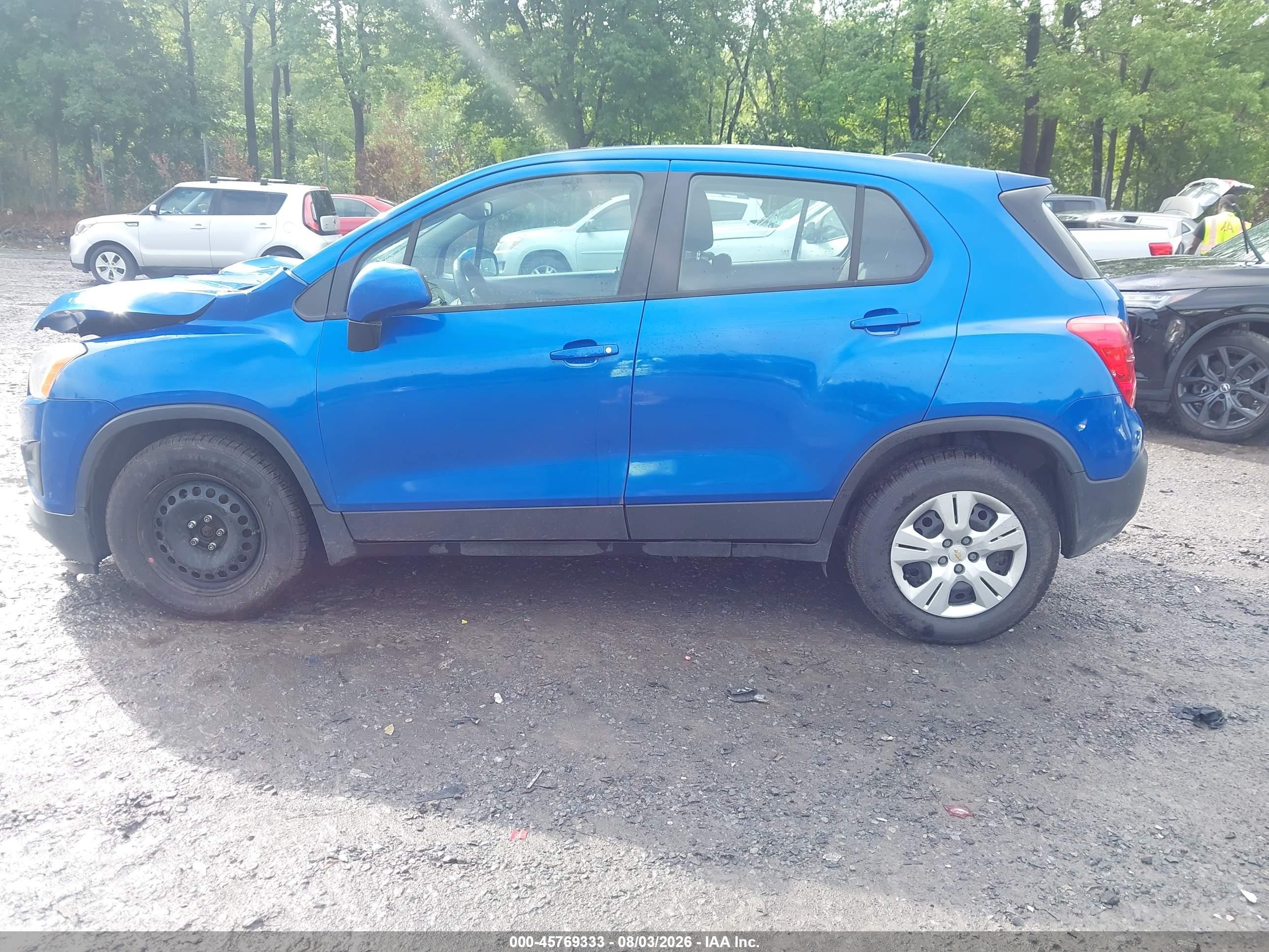 2015 Chevrolet Trax 1ls Blue vin: KL7CJKSB0FB082925