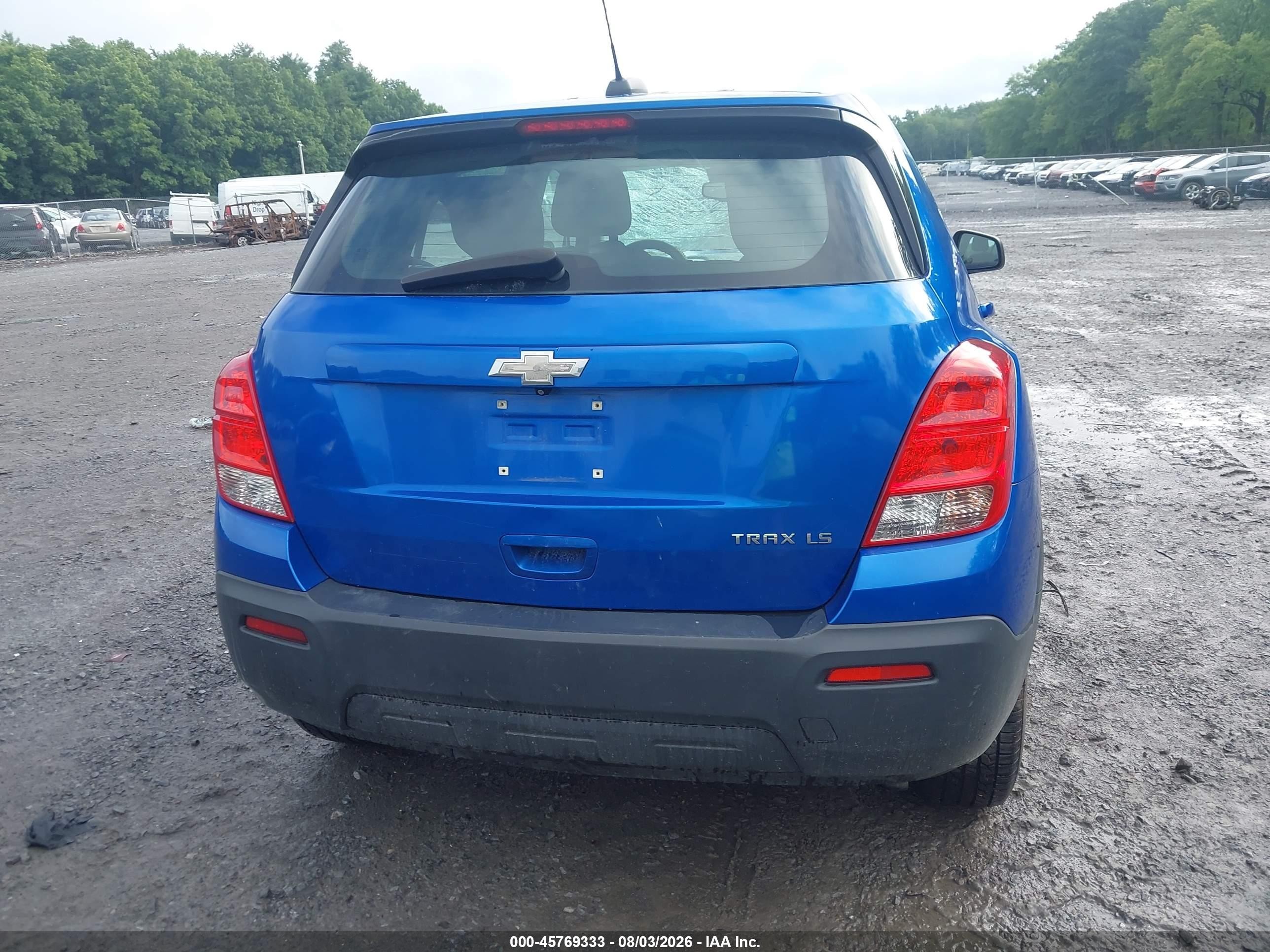 2015 Chevrolet Trax 1ls Blue vin: KL7CJKSB0FB082925