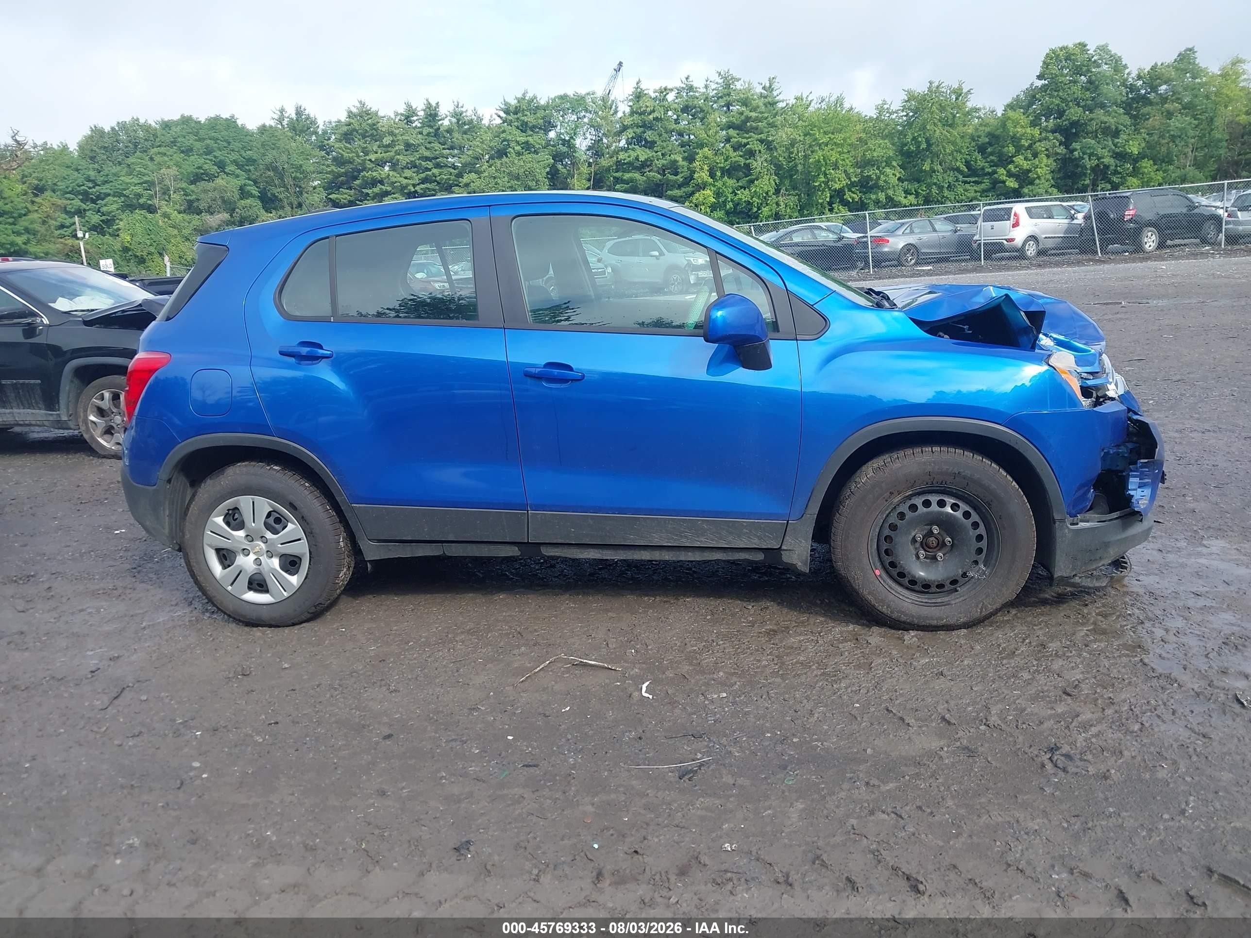 2015 Chevrolet Trax 1ls Blue vin: KL7CJKSB0FB082925