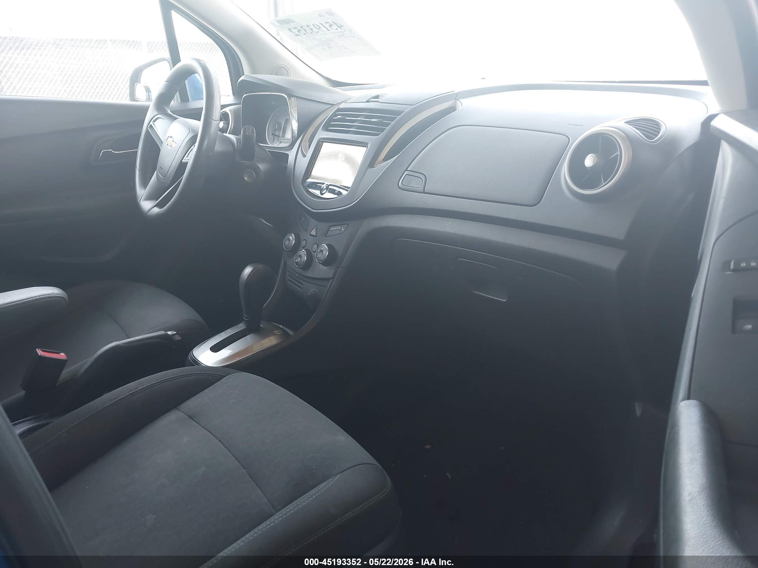 2015 Chevrolet Trax 1ls Blue vin: KL7CJKSB0FB181969