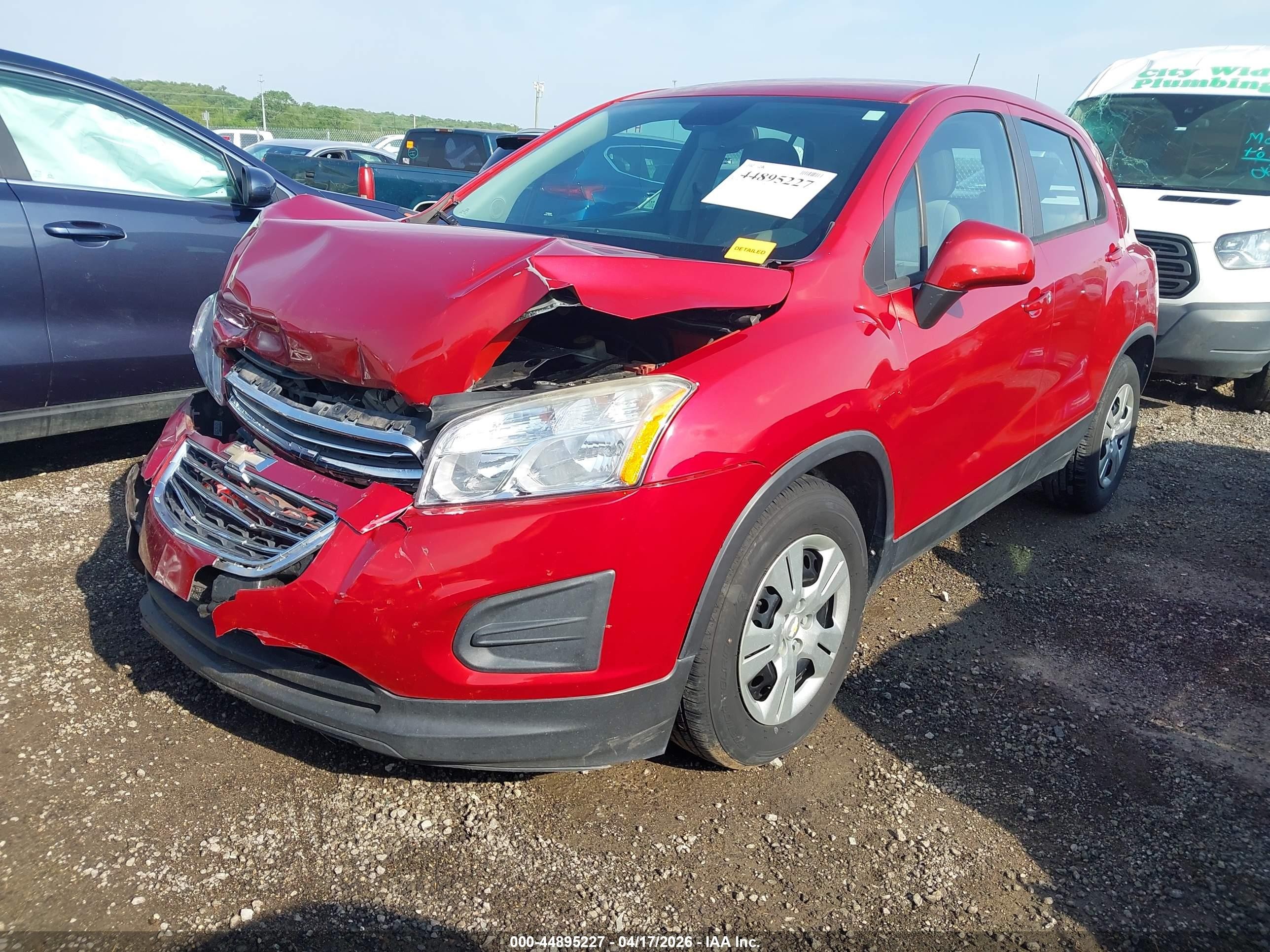 2015 Chevrolet Trax 1ls Red vin: KL7CJKSB1FB128102
