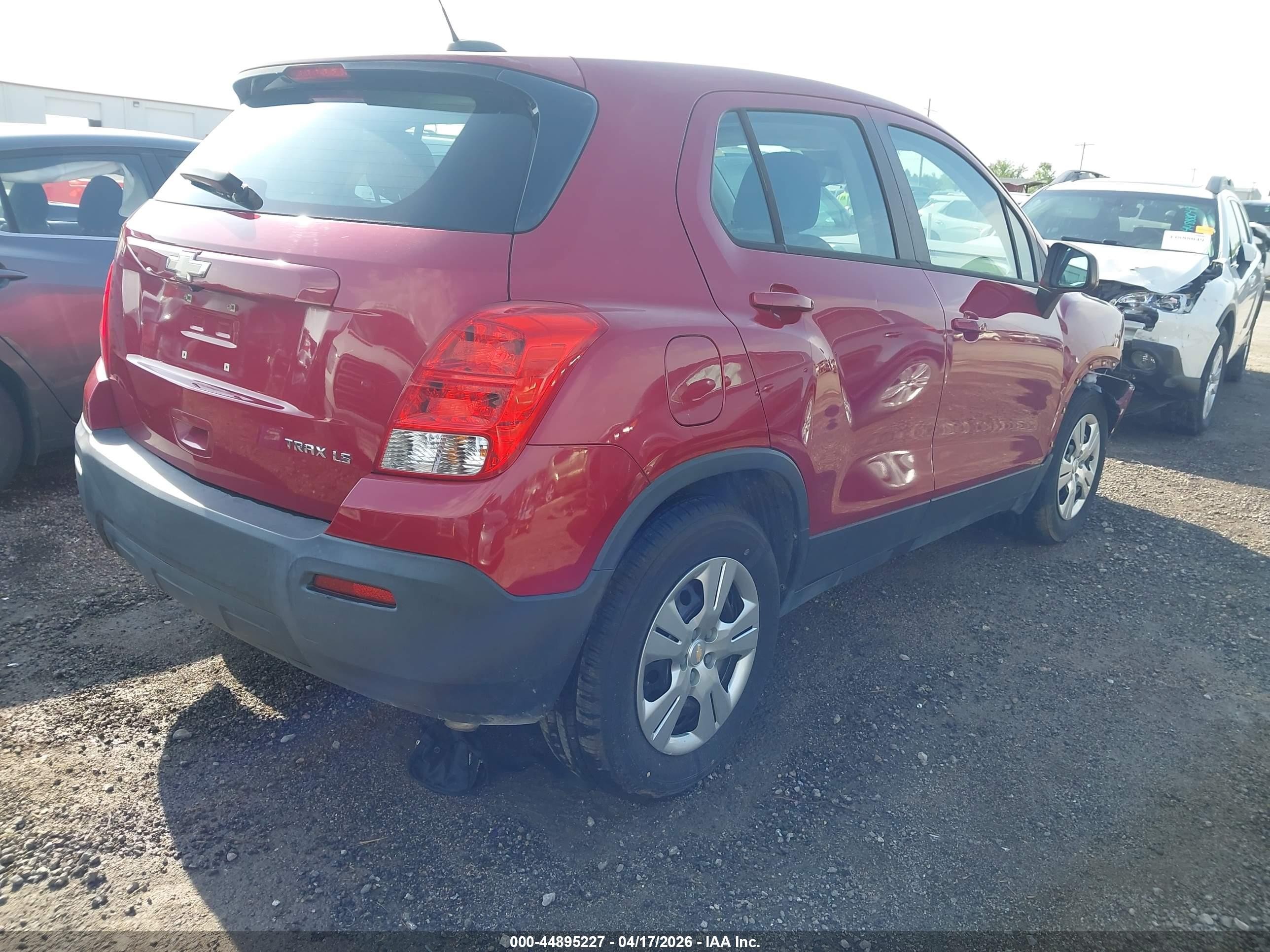 2015 Chevrolet Trax 1ls Red vin: KL7CJKSB1FB128102