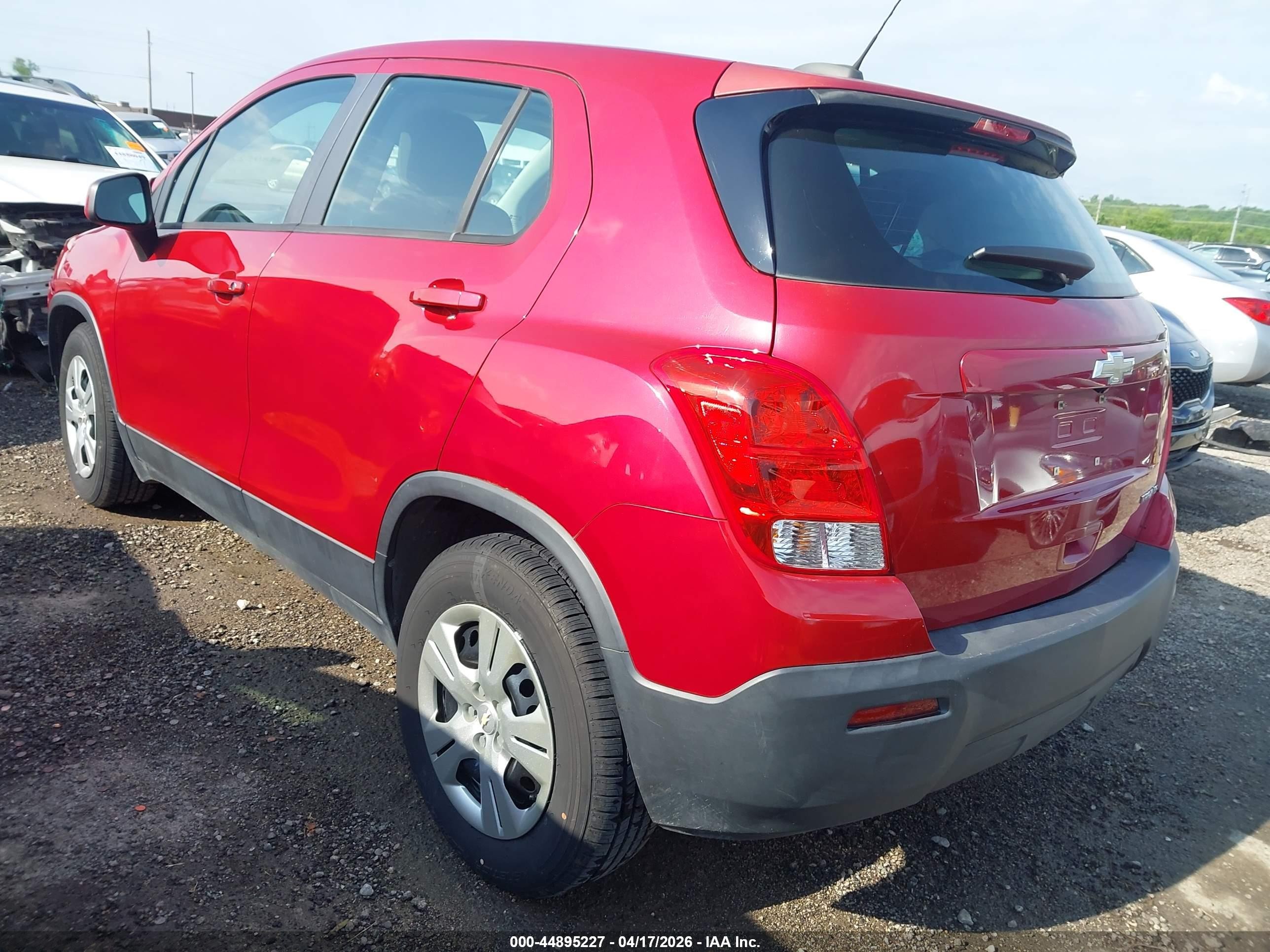 2015 Chevrolet Trax 1ls Red vin: KL7CJKSB1FB128102