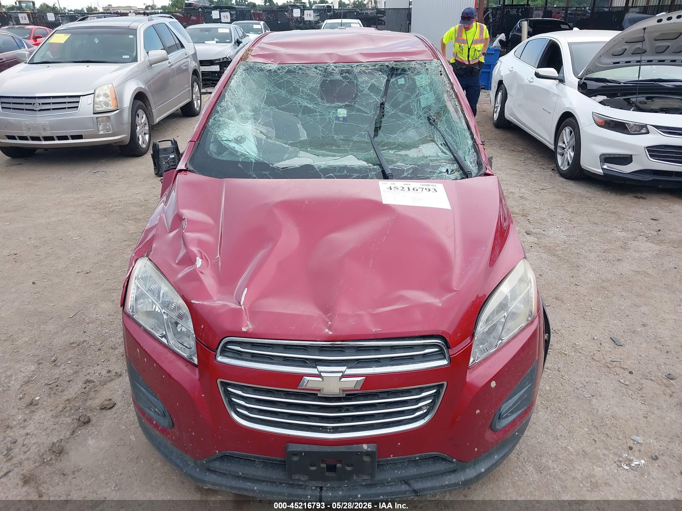 2015 Chevrolet Trax 1ls Maroon vin: KL7CJKSB1FB245257