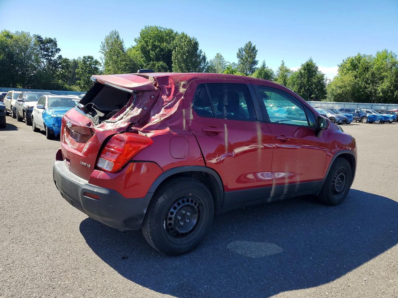 2015 Chevrolet Trax Ls Красный vin: KL7CJKSB2FB070064