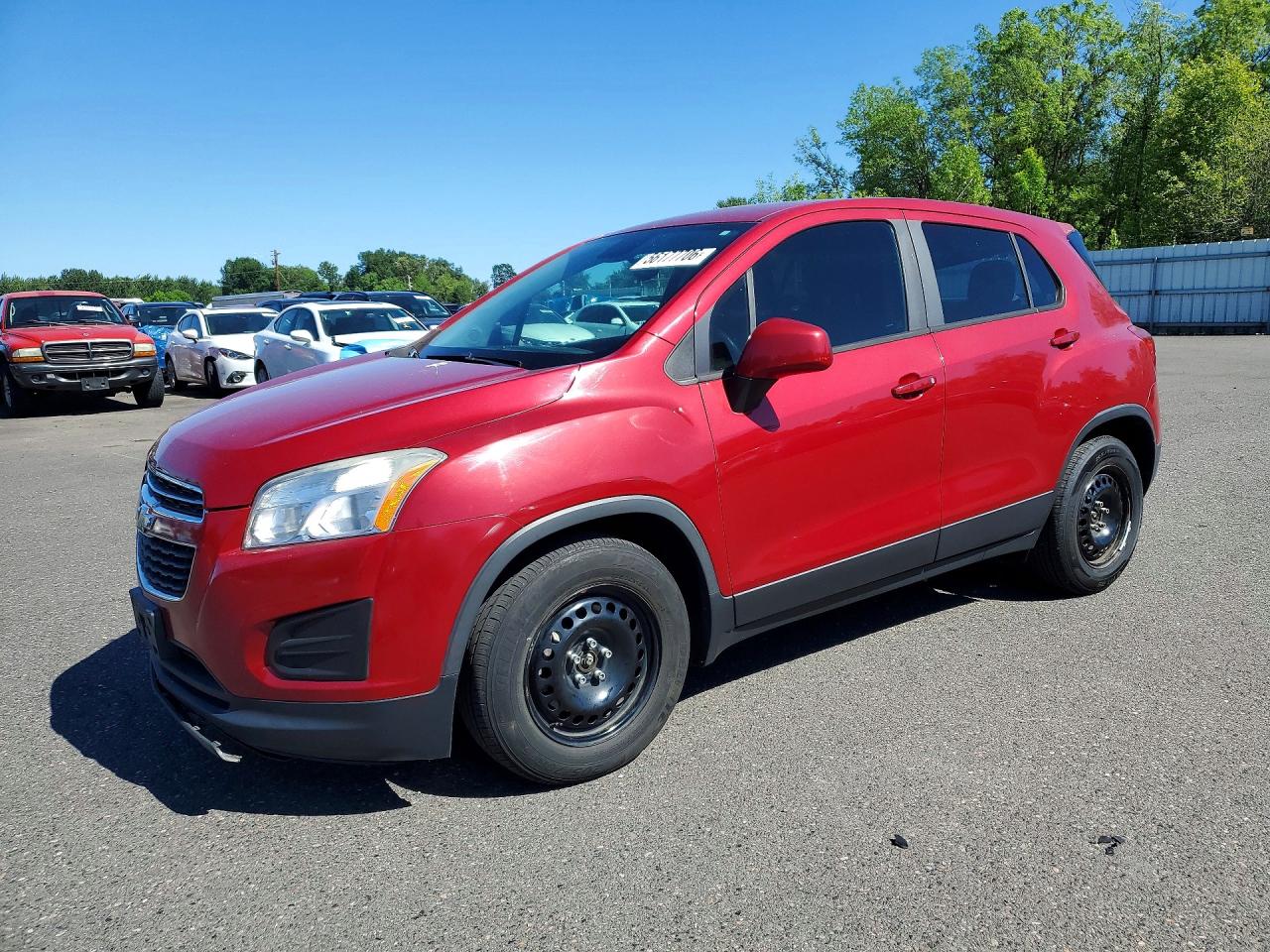 2015 Chevrolet Trax Ls Красный vin: KL7CJKSB2FB070064