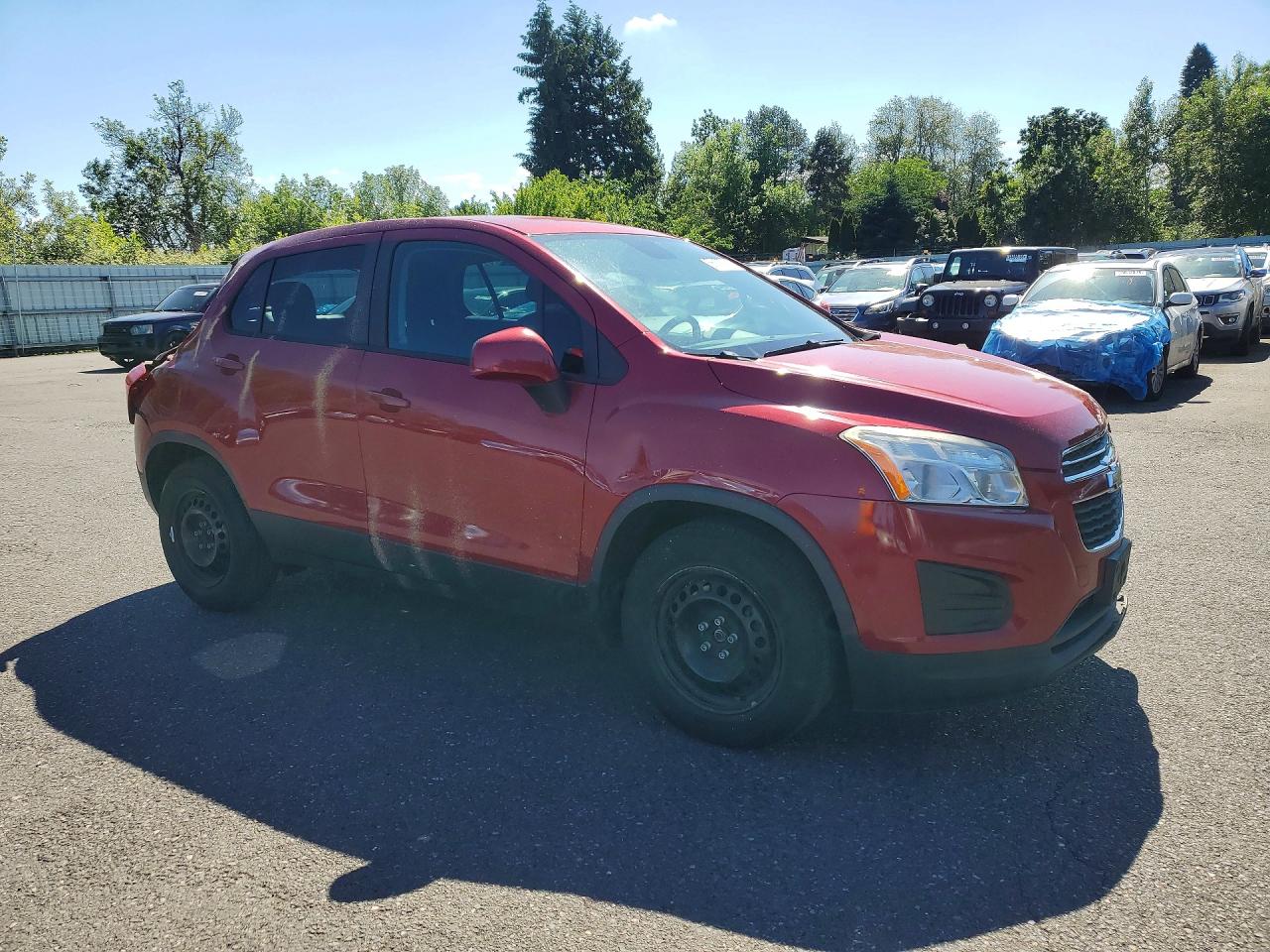 2015 Chevrolet Trax Ls Красный vin: KL7CJKSB2FB070064
