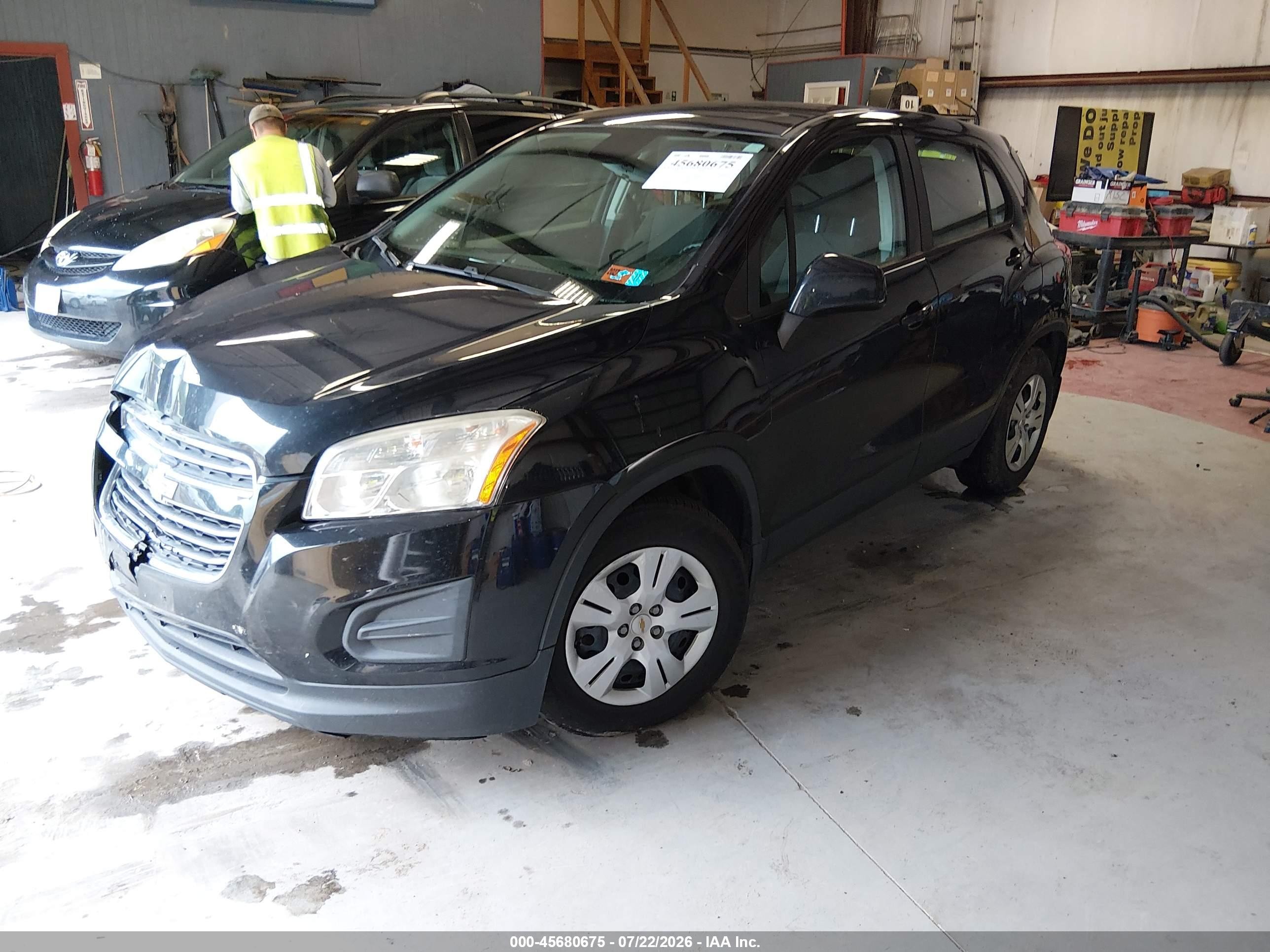 2015 Chevrolet Trax 1ls Black vin: KL7CJKSB2FB082585