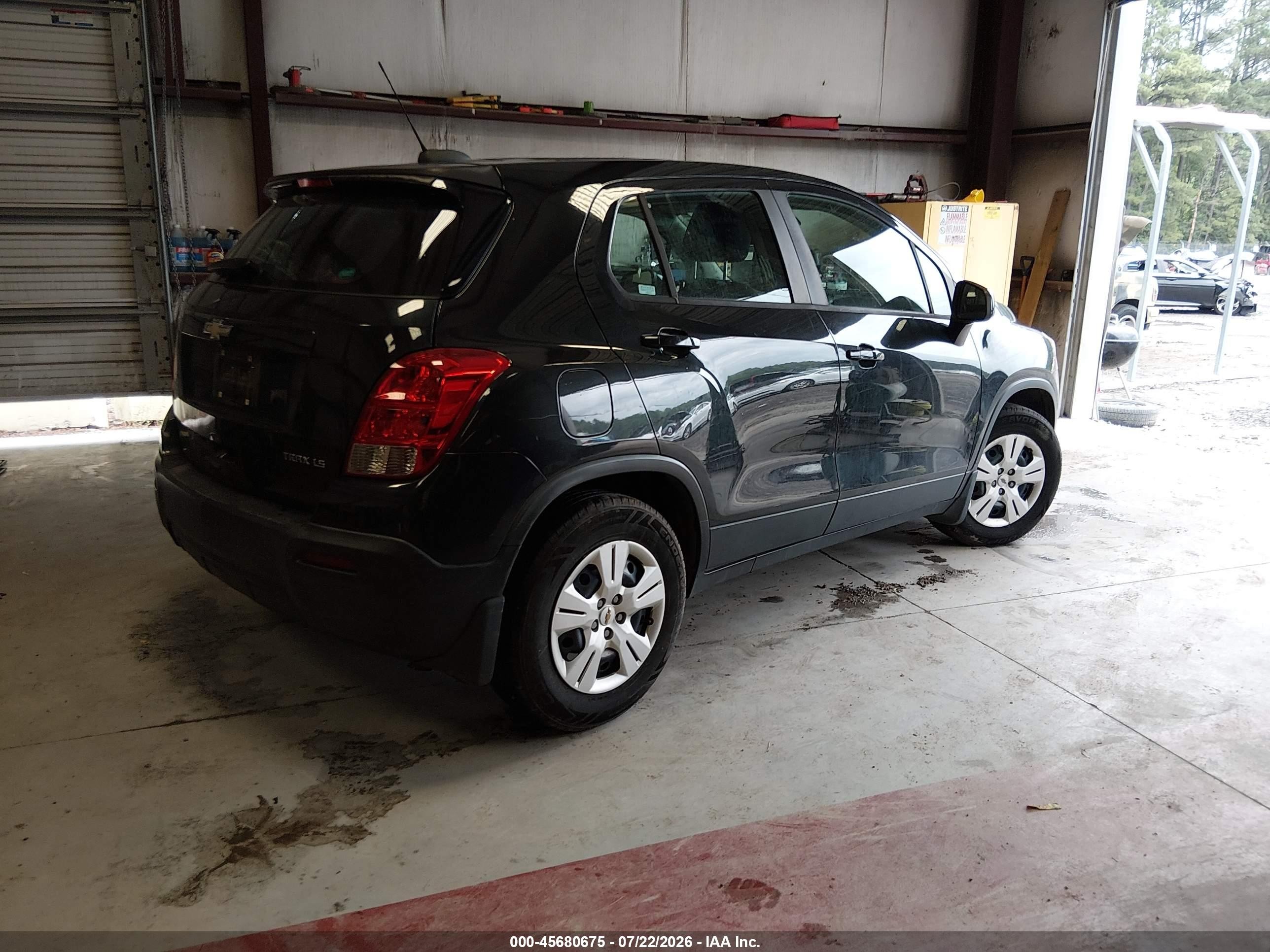 2015 Chevrolet Trax 1ls Black vin: KL7CJKSB2FB082585