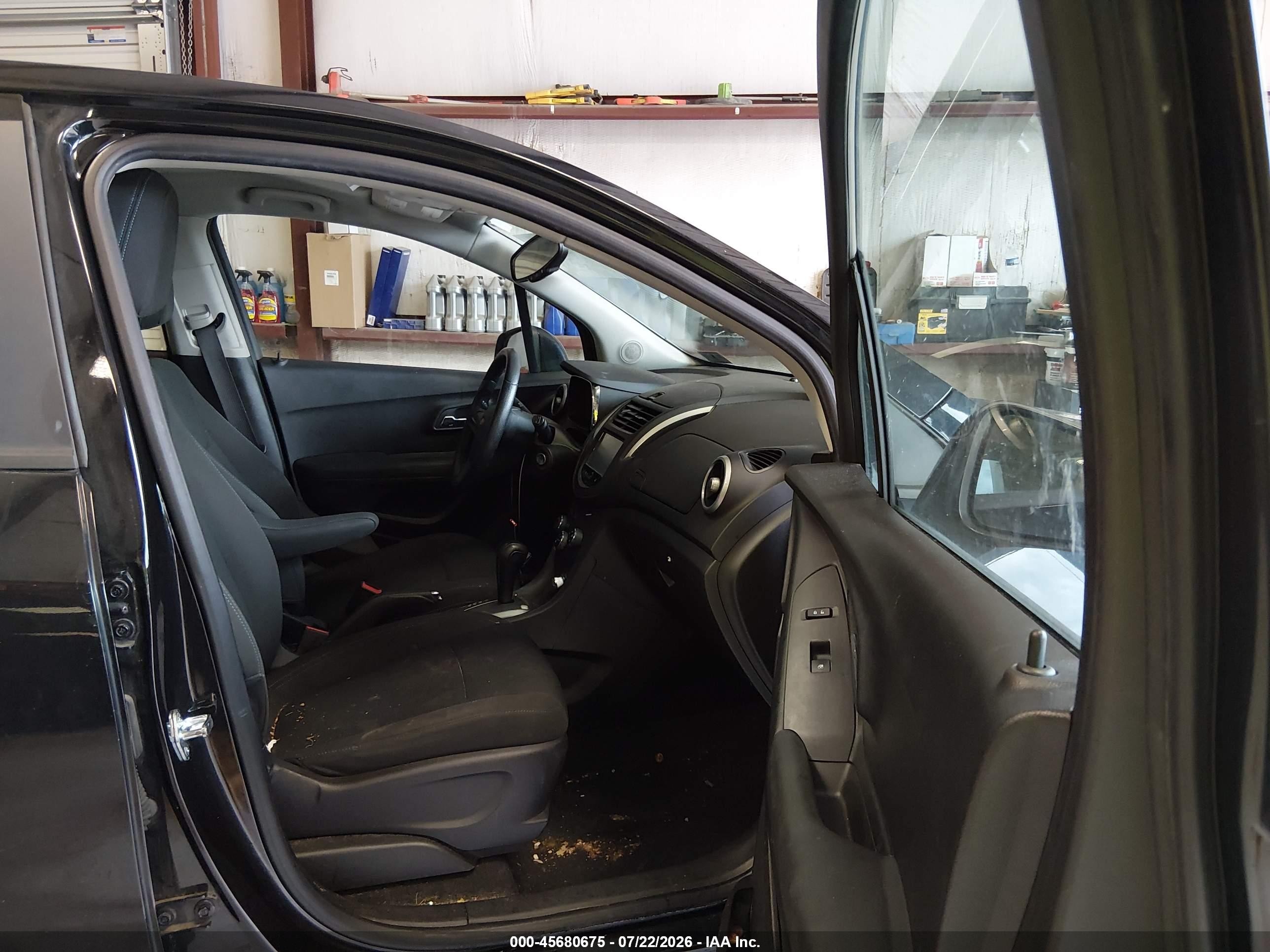 2015 Chevrolet Trax 1ls Black vin: KL7CJKSB2FB082585