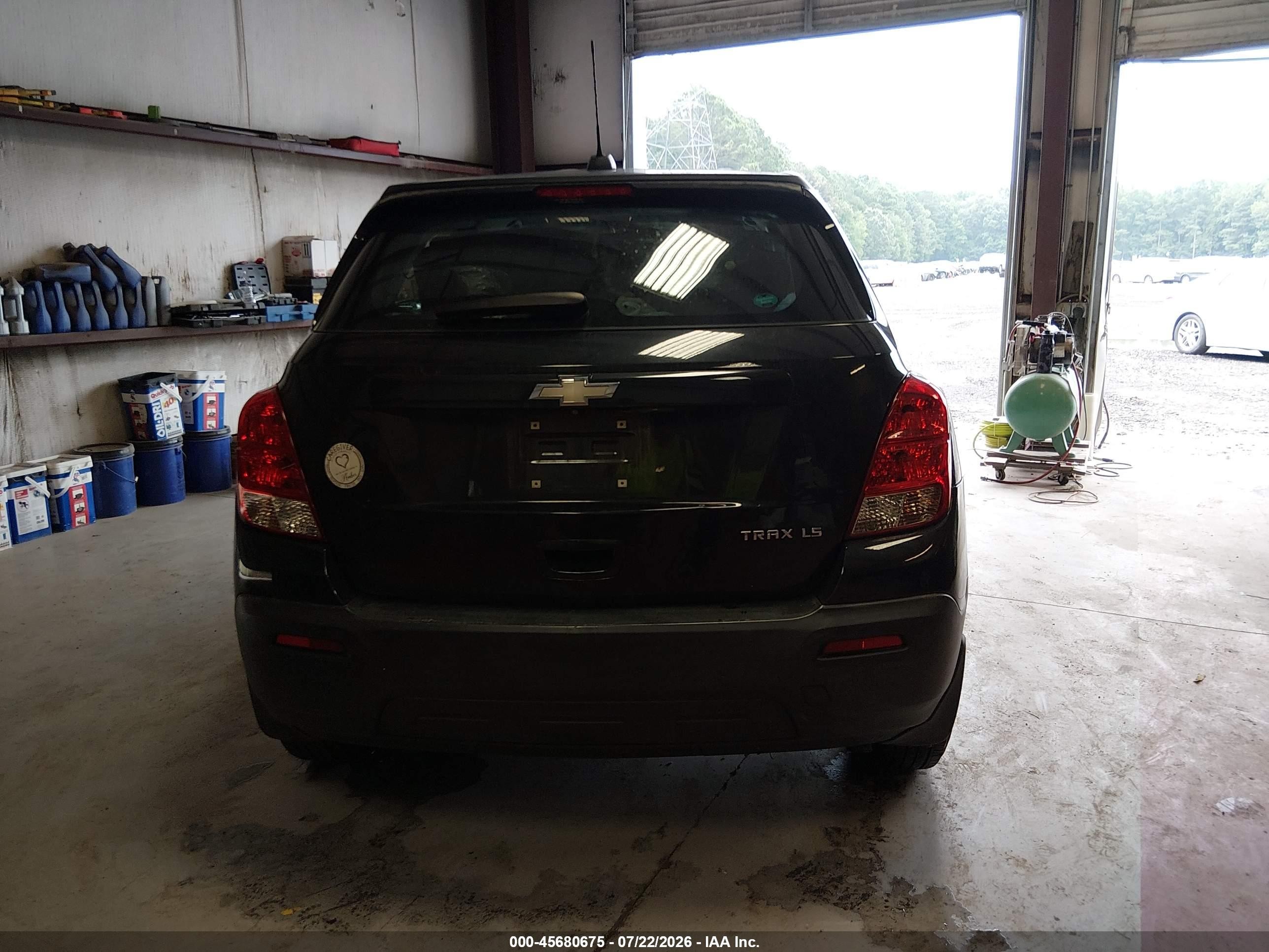 2015 Chevrolet Trax 1ls Black vin: KL7CJKSB2FB082585