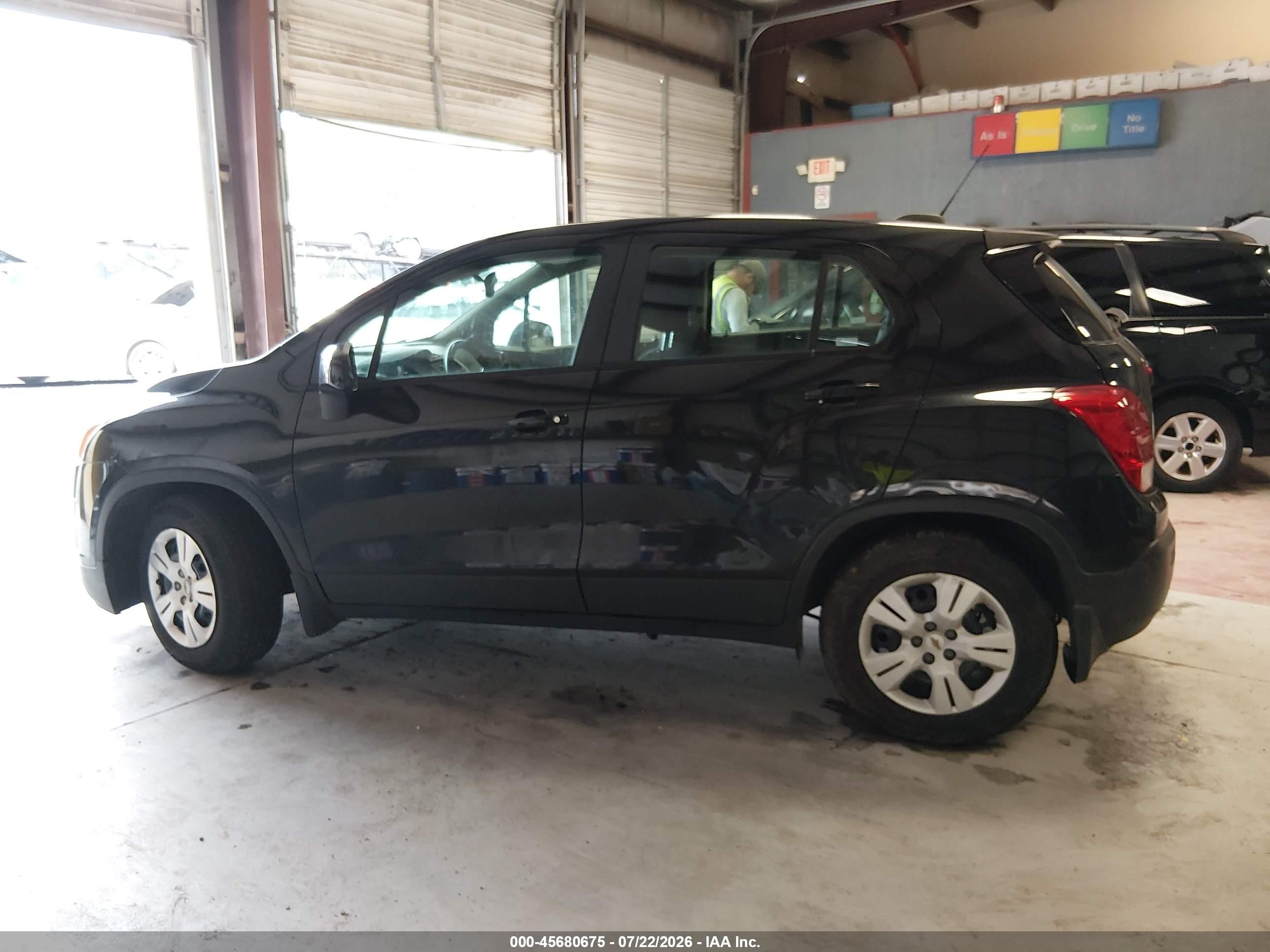 2015 Chevrolet Trax 1ls Black vin: KL7CJKSB2FB082585