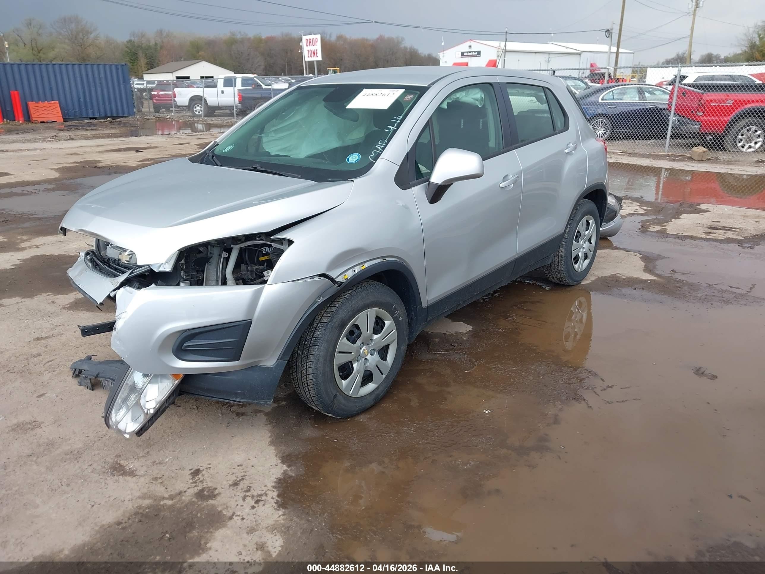 2015 Chevrolet Trax 1ls Серебряный vin: KL7CJKSB2FB146270