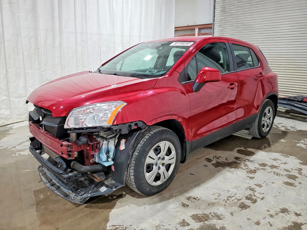 2015 Chevrolet Trax Ls Burgundy vin: KL7CJKSB2FB185277
