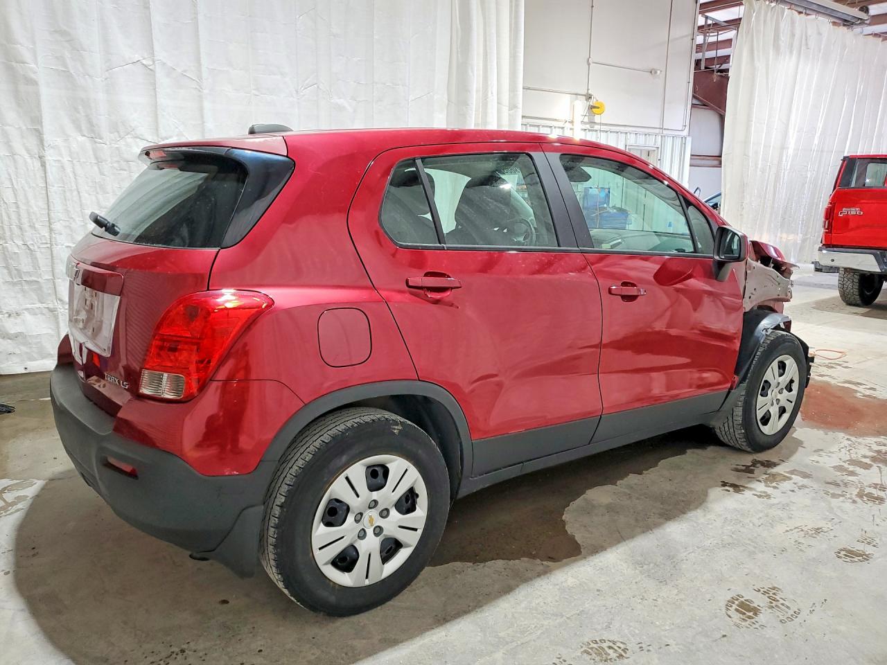 2015 Chevrolet Trax Ls Burgundy vin: KL7CJKSB2FB185277