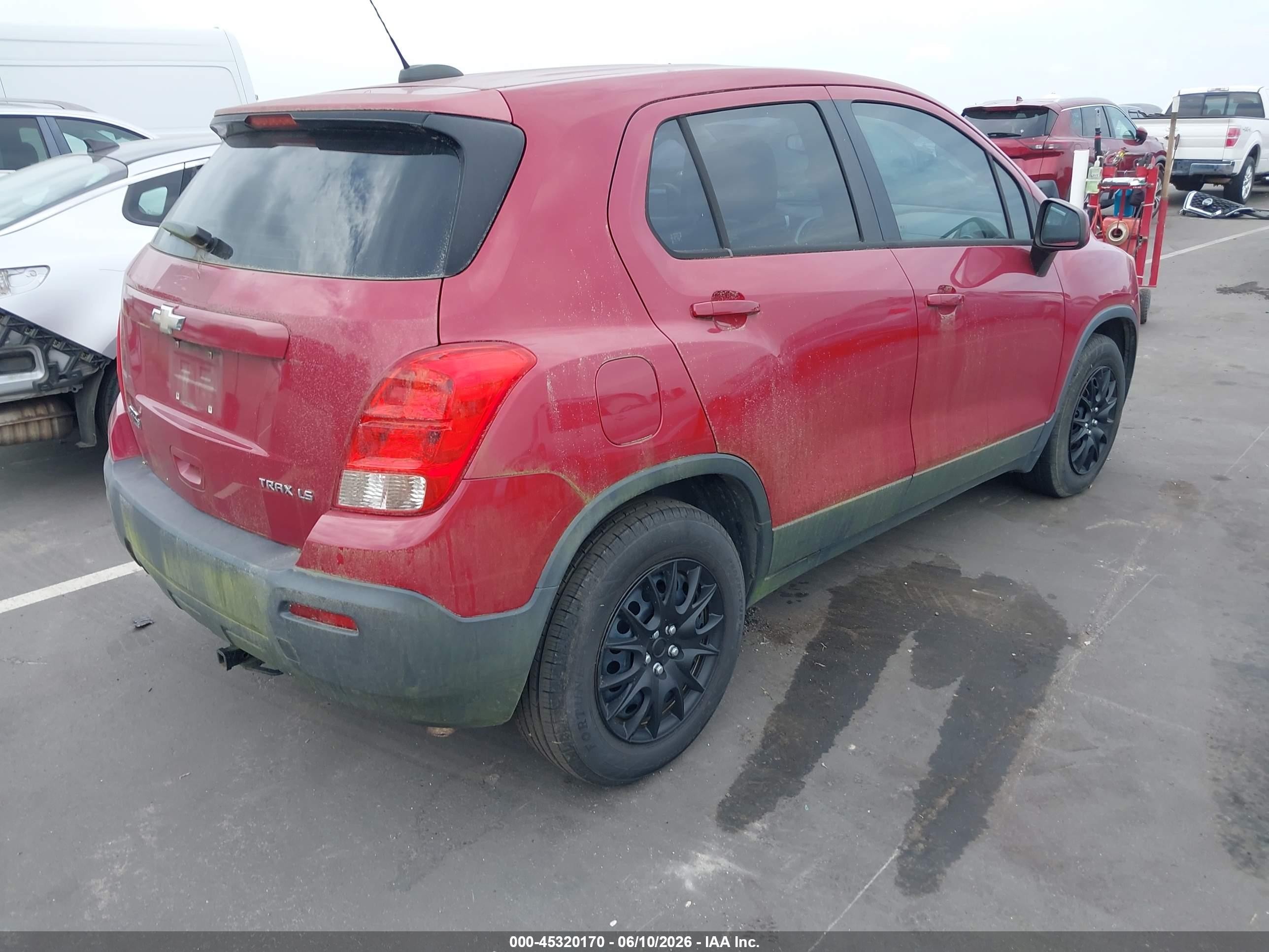 2015 Chevrolet Trax Ls Red vin: KL7CJKSB3FB154264