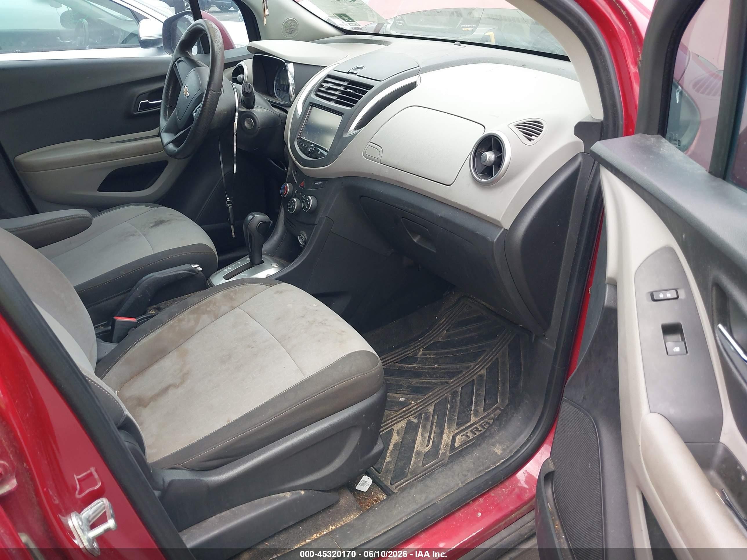 2015 Chevrolet Trax Ls Red vin: KL7CJKSB3FB154264