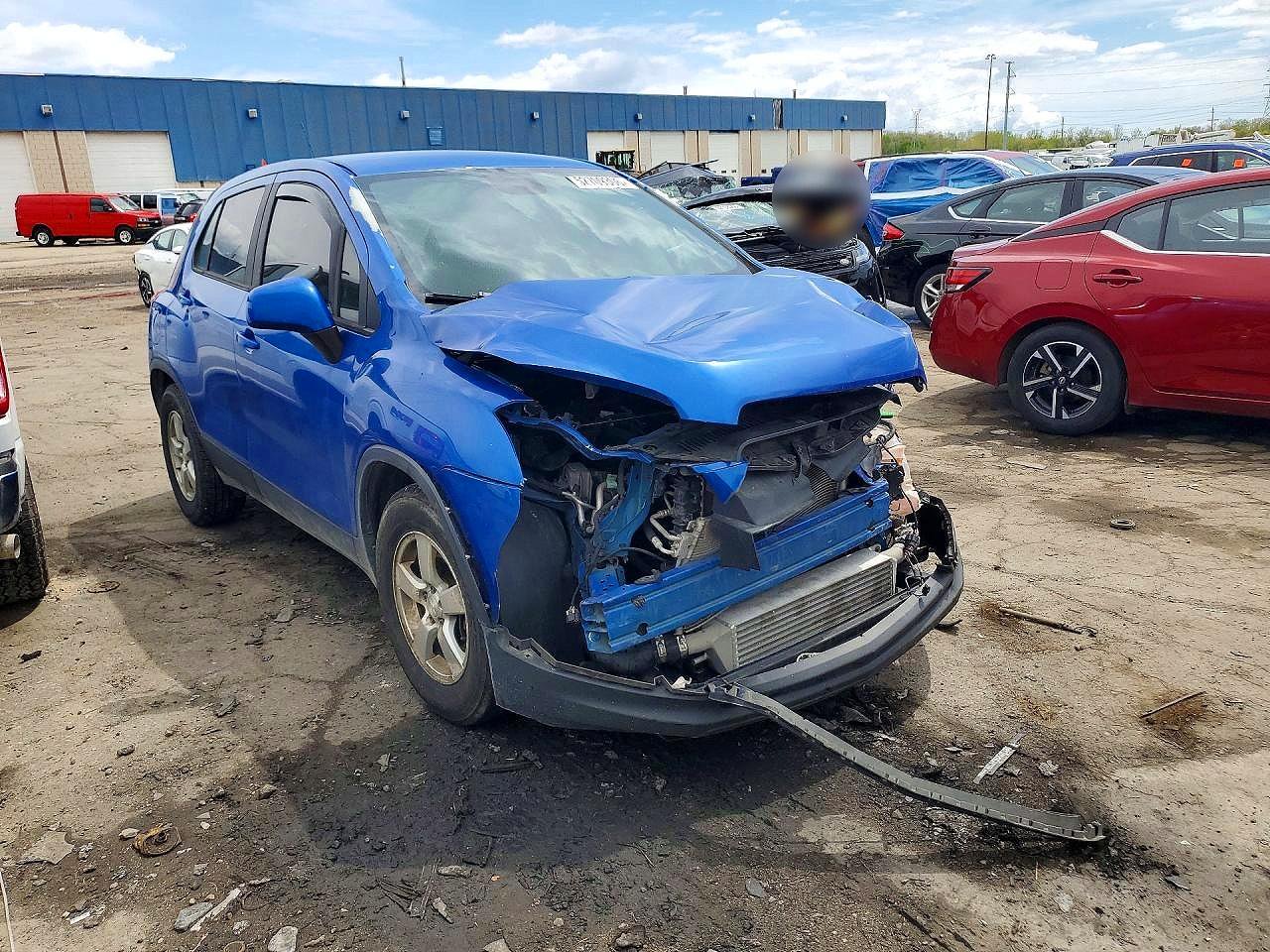 2016 Chevrolet Trax Ls Blue vin: KL7CJKSB4GB705142