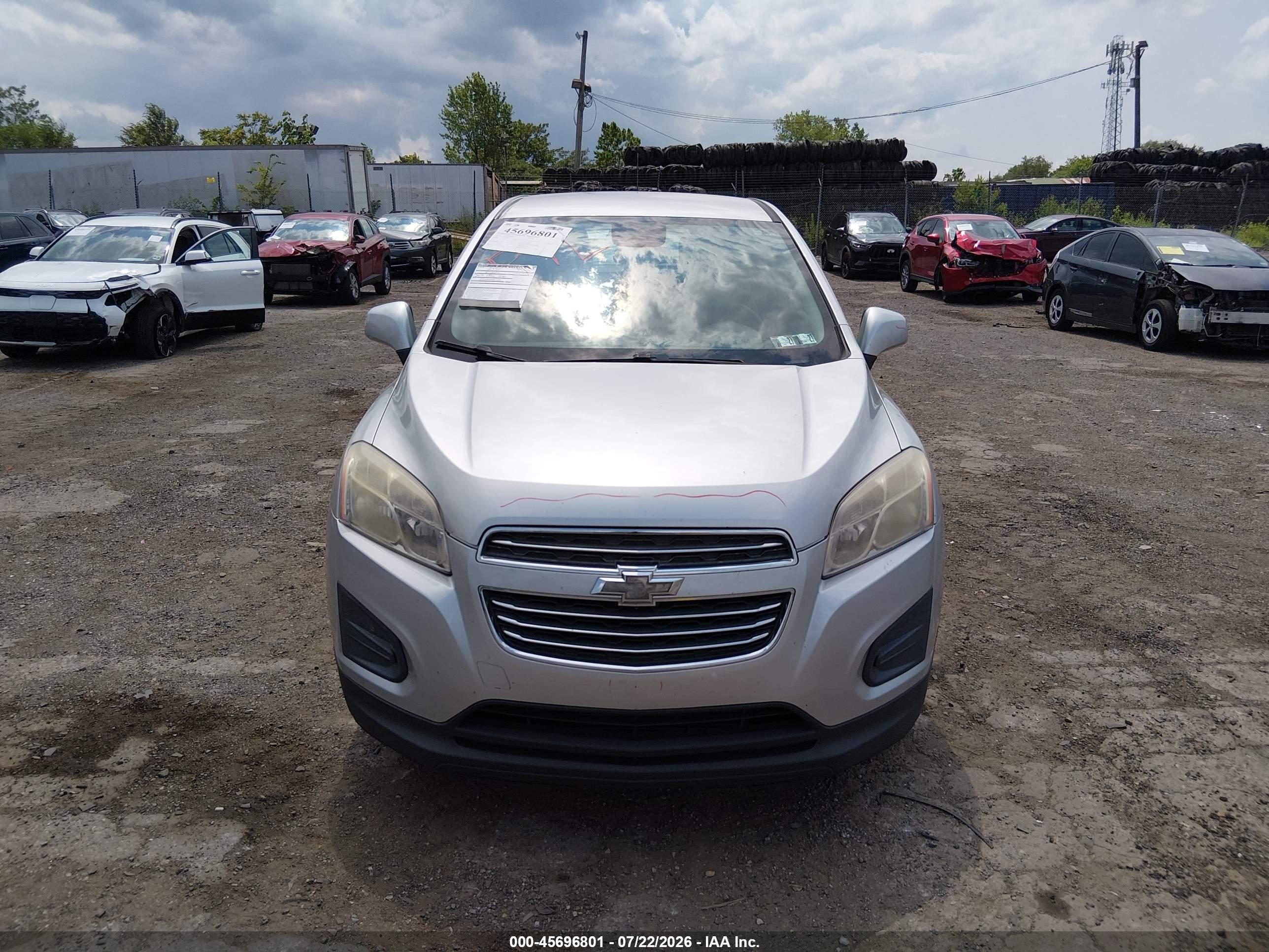 2015 Chevrolet Trax 1ls Серебряный vin: KL7CJKSB5FB071953