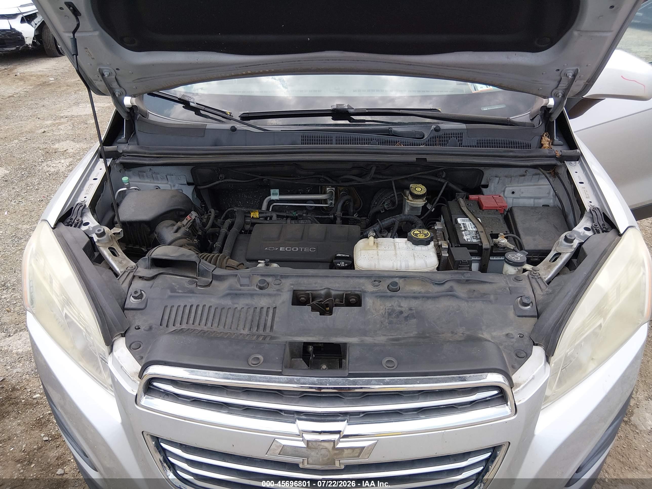 2015 Chevrolet Trax 1ls Серебряный vin: KL7CJKSB5FB071953