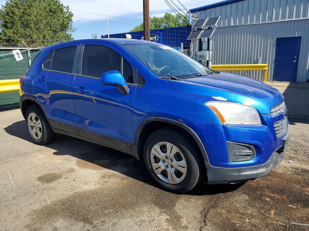 2015 Chevrolet Trax Ls Blue vin: KL7CJKSB5FB182356