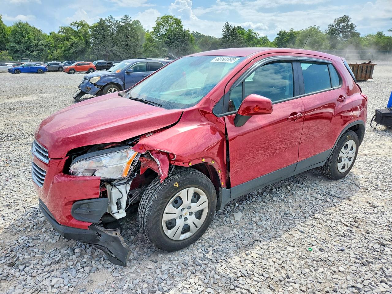 2015 Chevrolet Trax Ls Red vin: KL7CJKSB6FB248106
