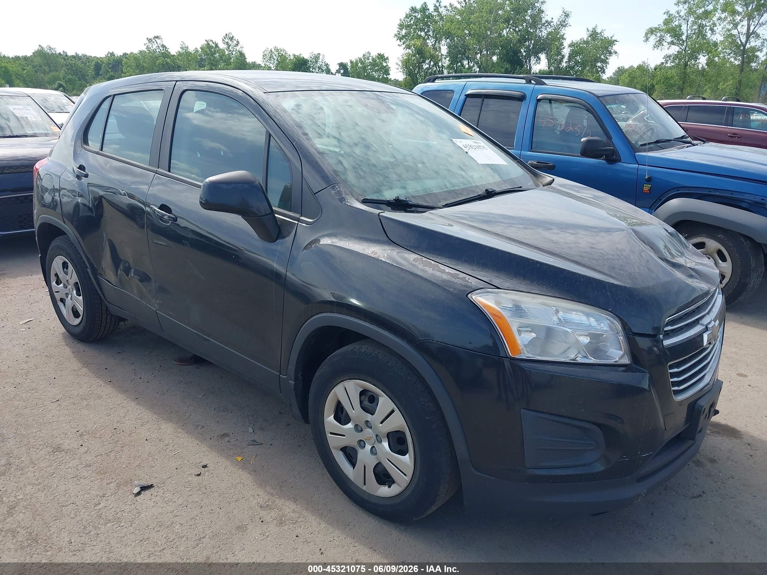 2015 Chevrolet Trax 1ls Black vin: KL7CJKSB7FB091038