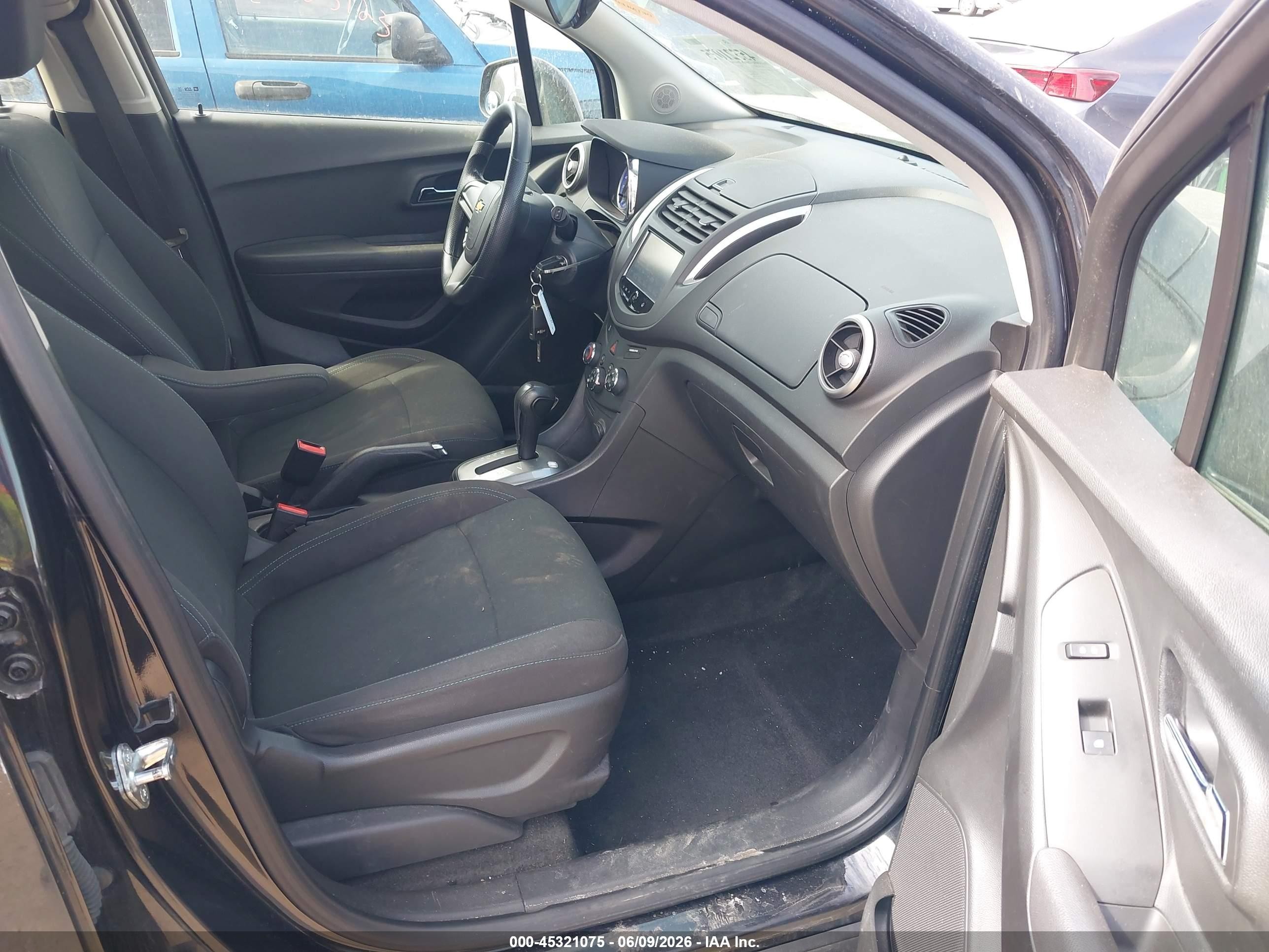 2015 Chevrolet Trax 1ls Black vin: KL7CJKSB7FB091038