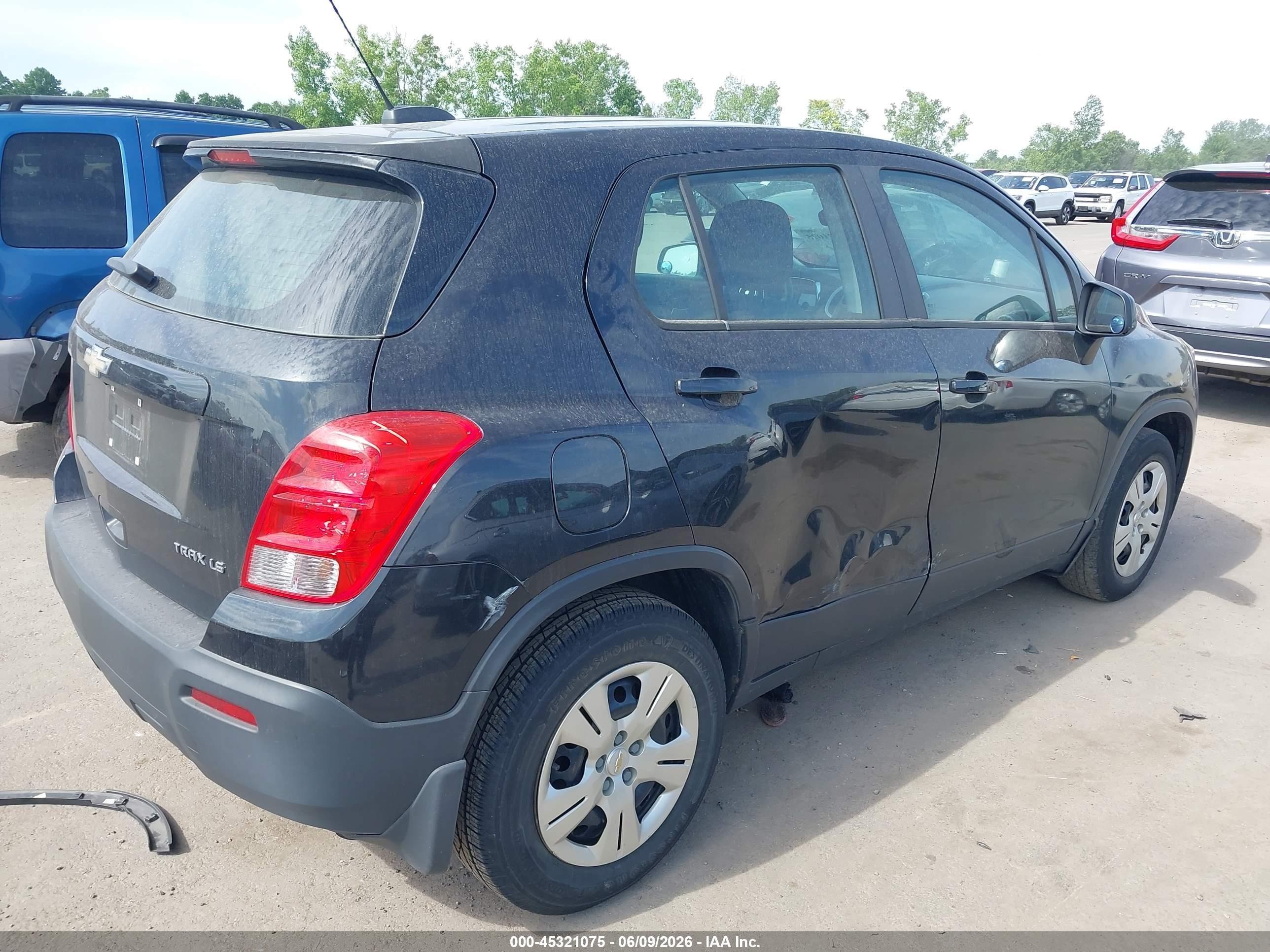 2015 Chevrolet Trax 1ls Black vin: KL7CJKSB7FB091038