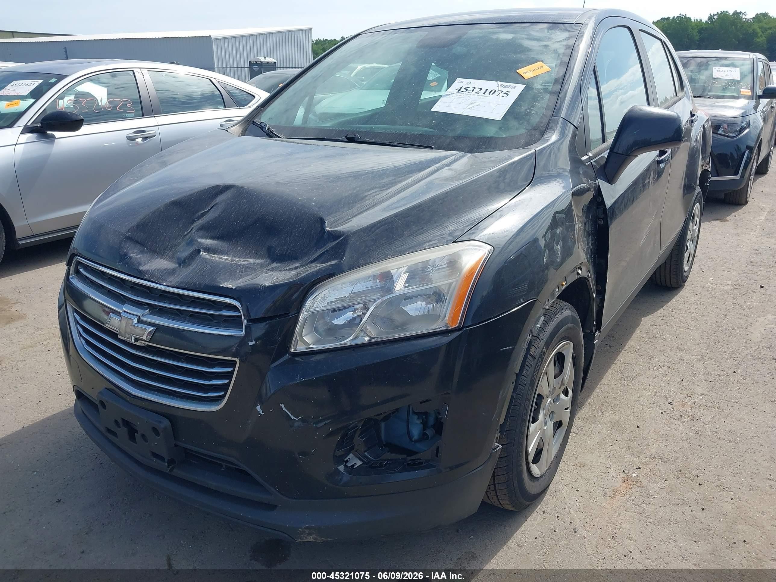 2015 Chevrolet Trax 1ls Black vin: KL7CJKSB7FB091038