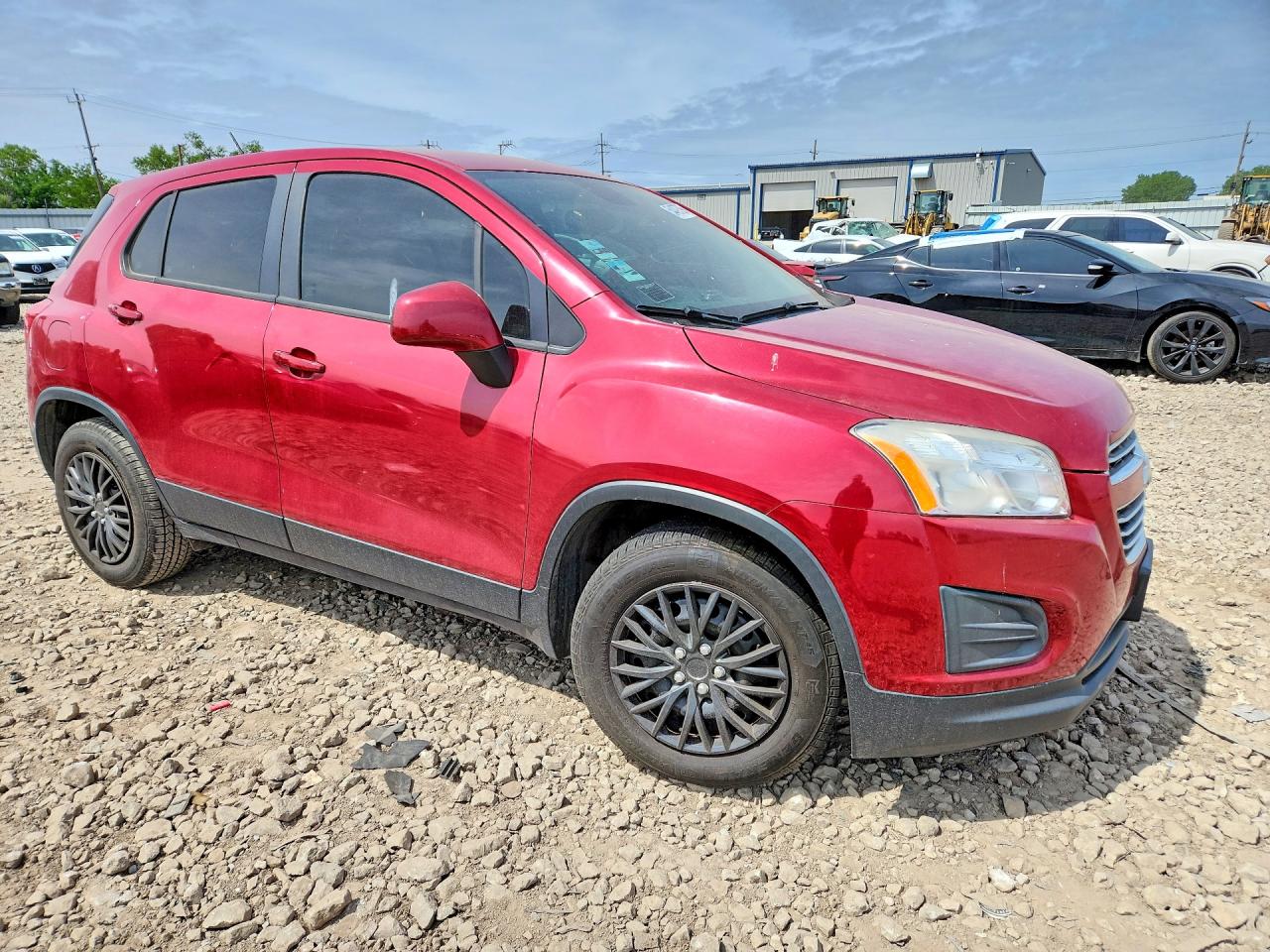 2015 Chevrolet Trax Ls Red vin: KL7CJKSB7FB156213