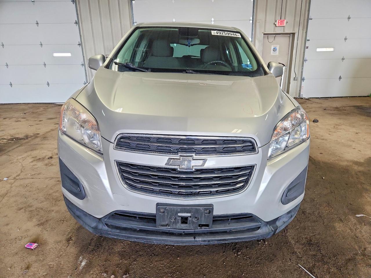 2015 Chevrolet Trax Ls Gray vin: KL7CJKSB8FB088505